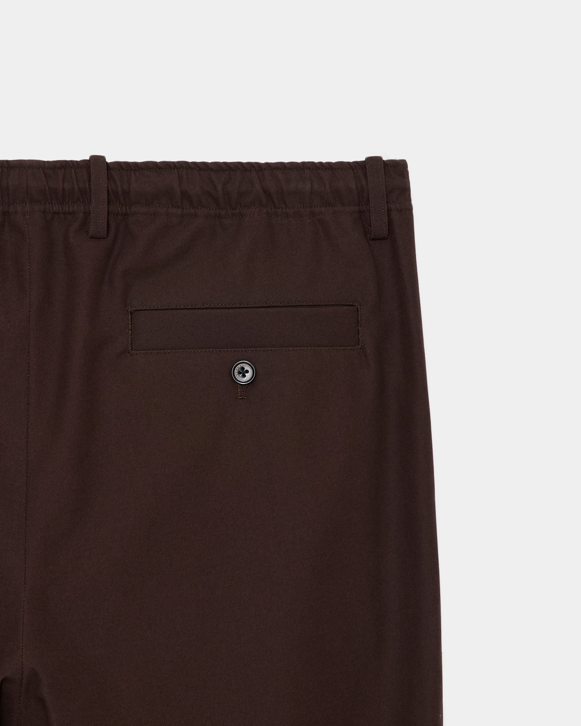 ORGANIC COTTON GABARDINE DOUBLE PLEATED EASY TROUSERS, Olive Drab