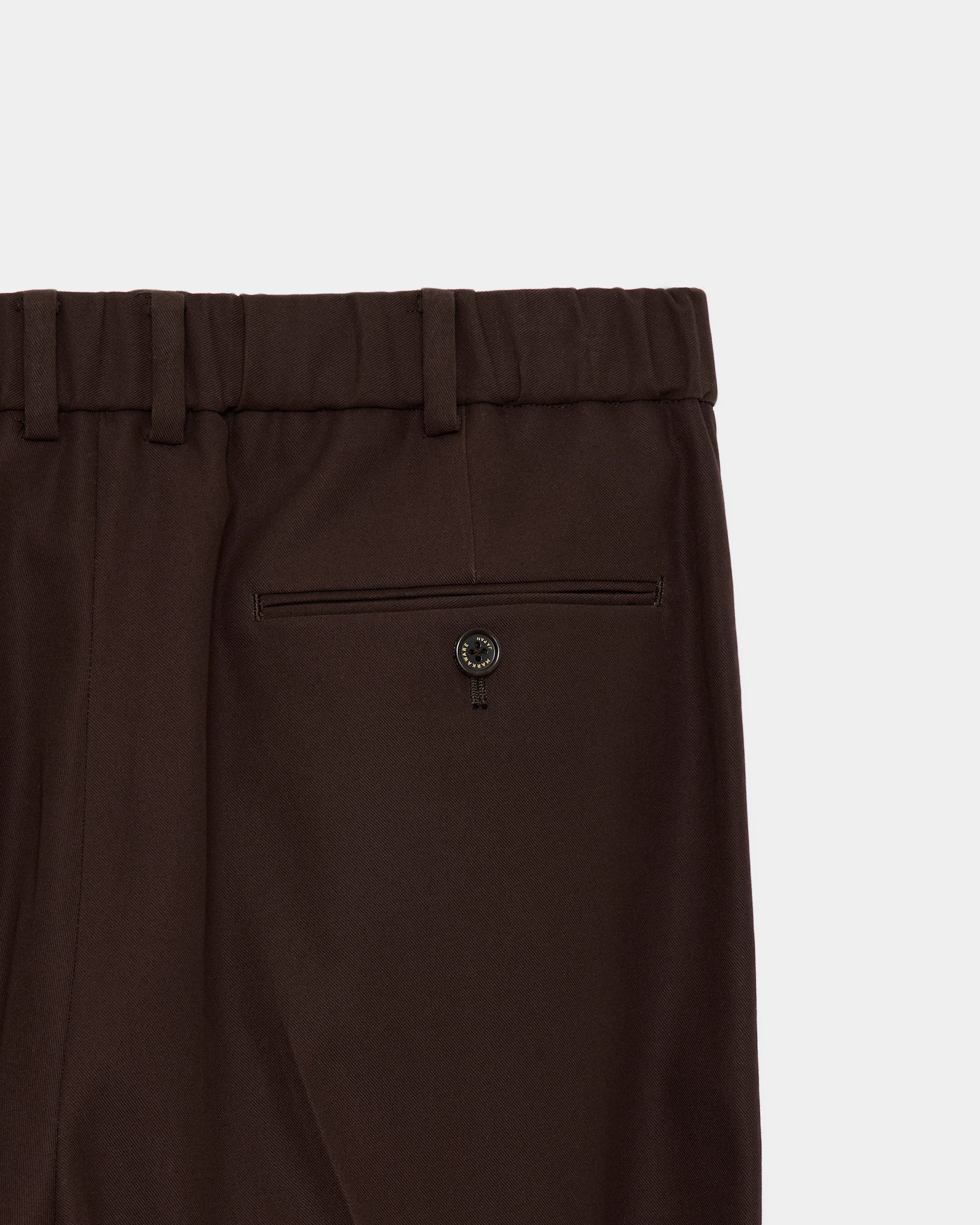 ORGANIC COTTON GABARDINE WIDE STRAIGHT TROUSERS, Olive Drab
