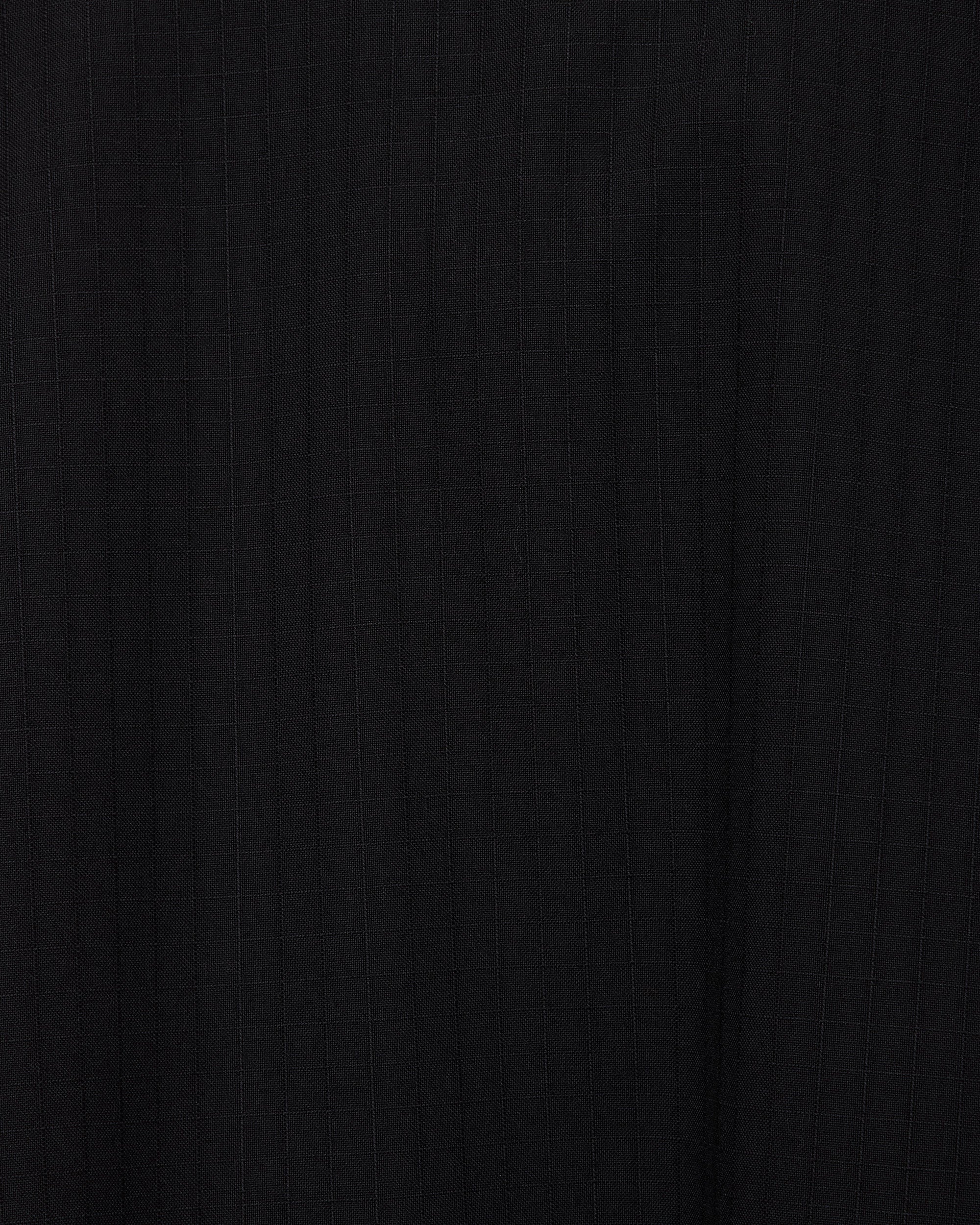 2/60 WOOL TYPEWRITER CLOTH HALF ZIP TRACK JACKET, Black