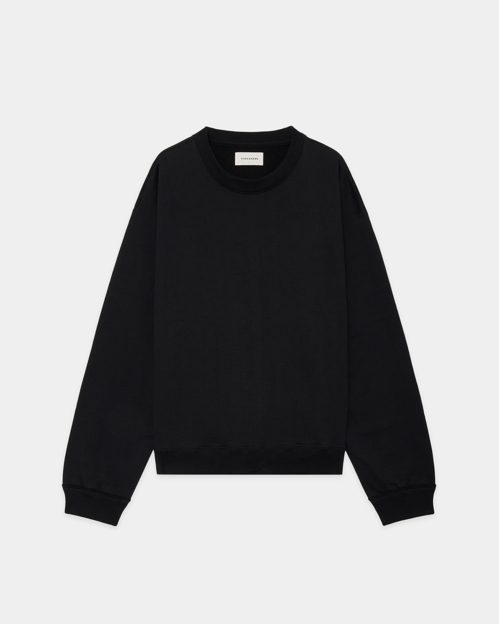 ORGANIC COTTON HEAVY FLEECE COMFORT SWEAT, Black