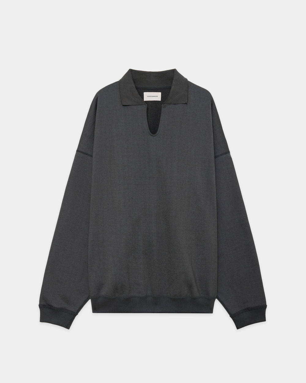 ORGANIC COTTON HEAVY FLEECE SKIPPER HUGE SWEAT, Forest Gray