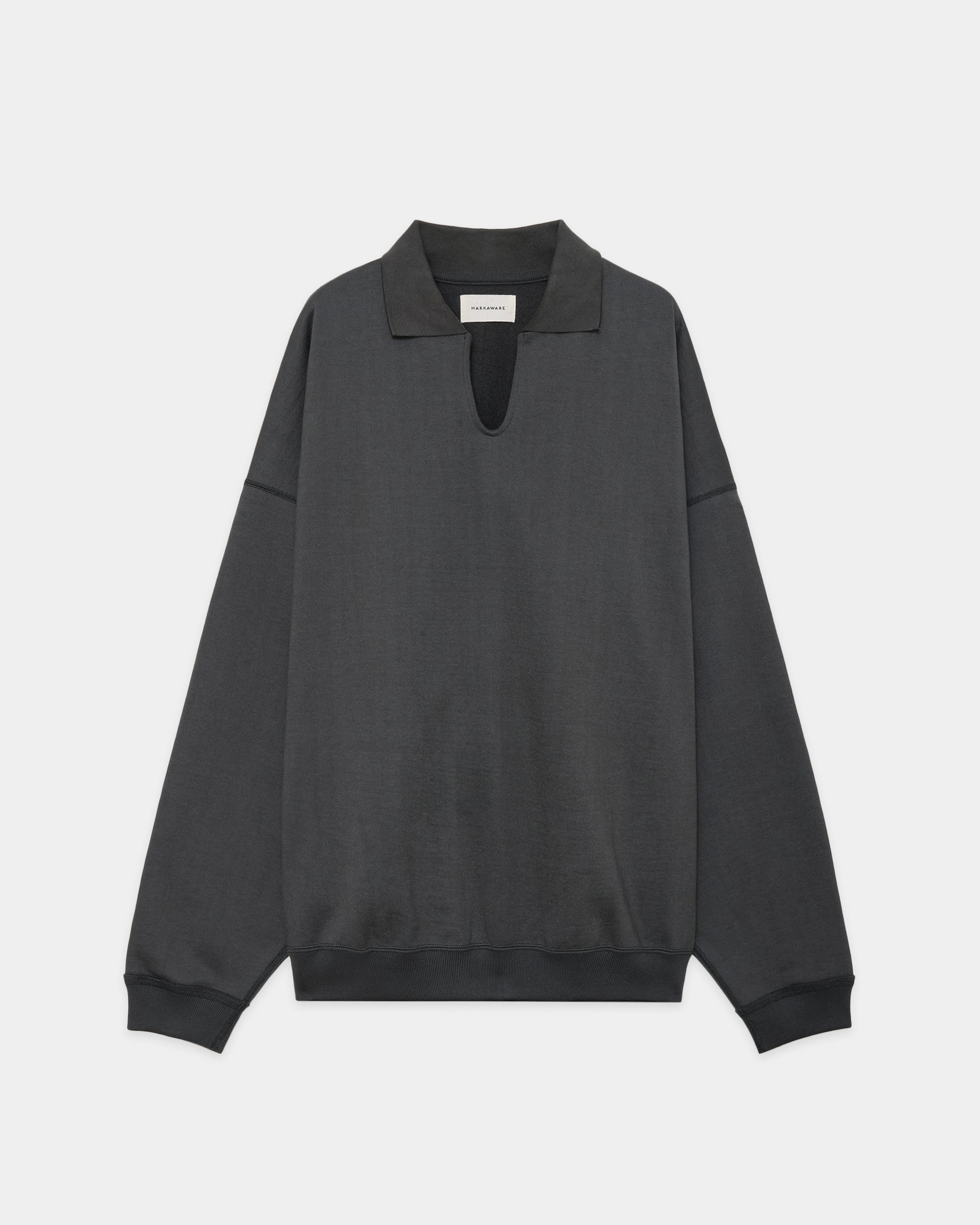 オーガニックコットンヘビー吊裏毛 / スキッパーヒュージスウェット, Forest Gray