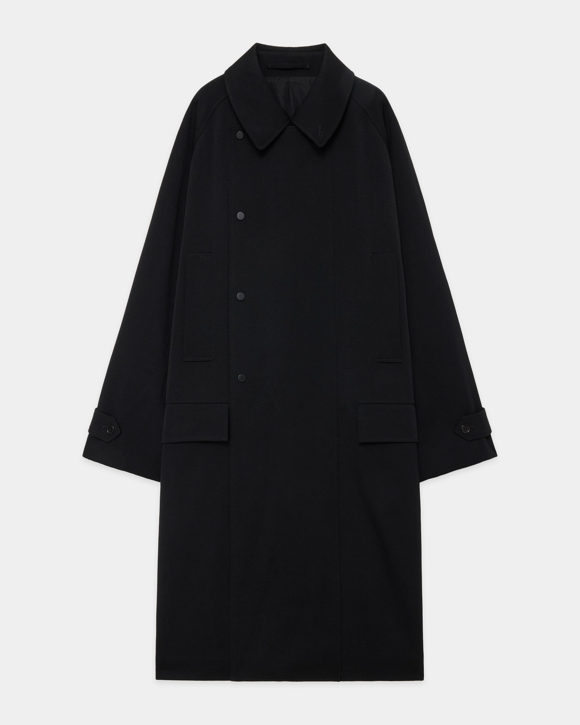 POLWARTH TUXEDO CLOTH HUNTER COAT, Black