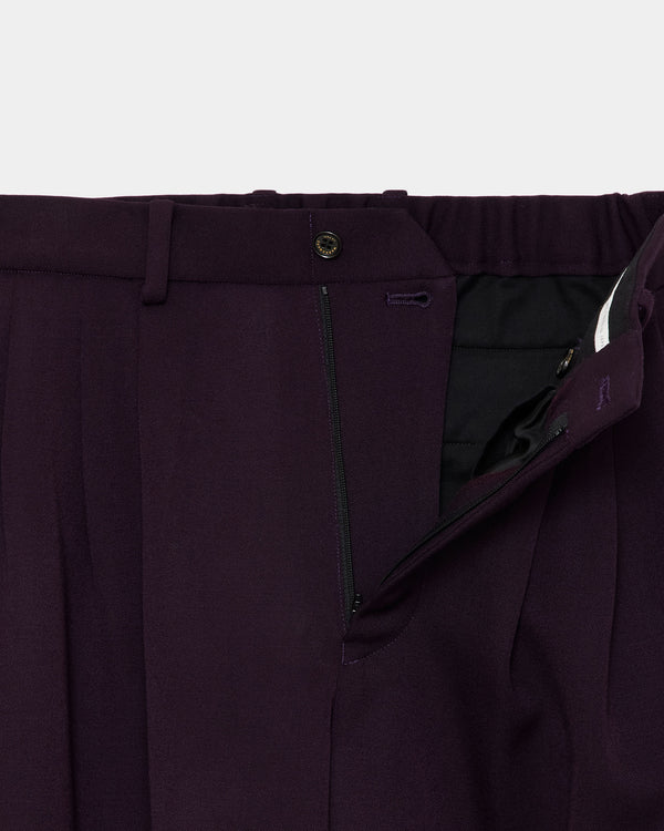 ポロワースタキシードクロス / トリプルプリーテッドワイドトラウザーズ, Purple