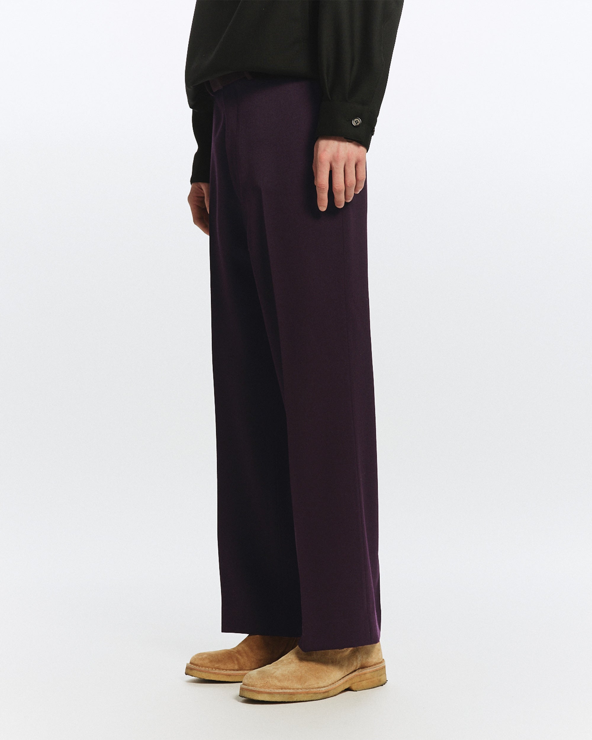 ポロワースタキシードクロス / ワイドストレートトラウザーズ, Purple