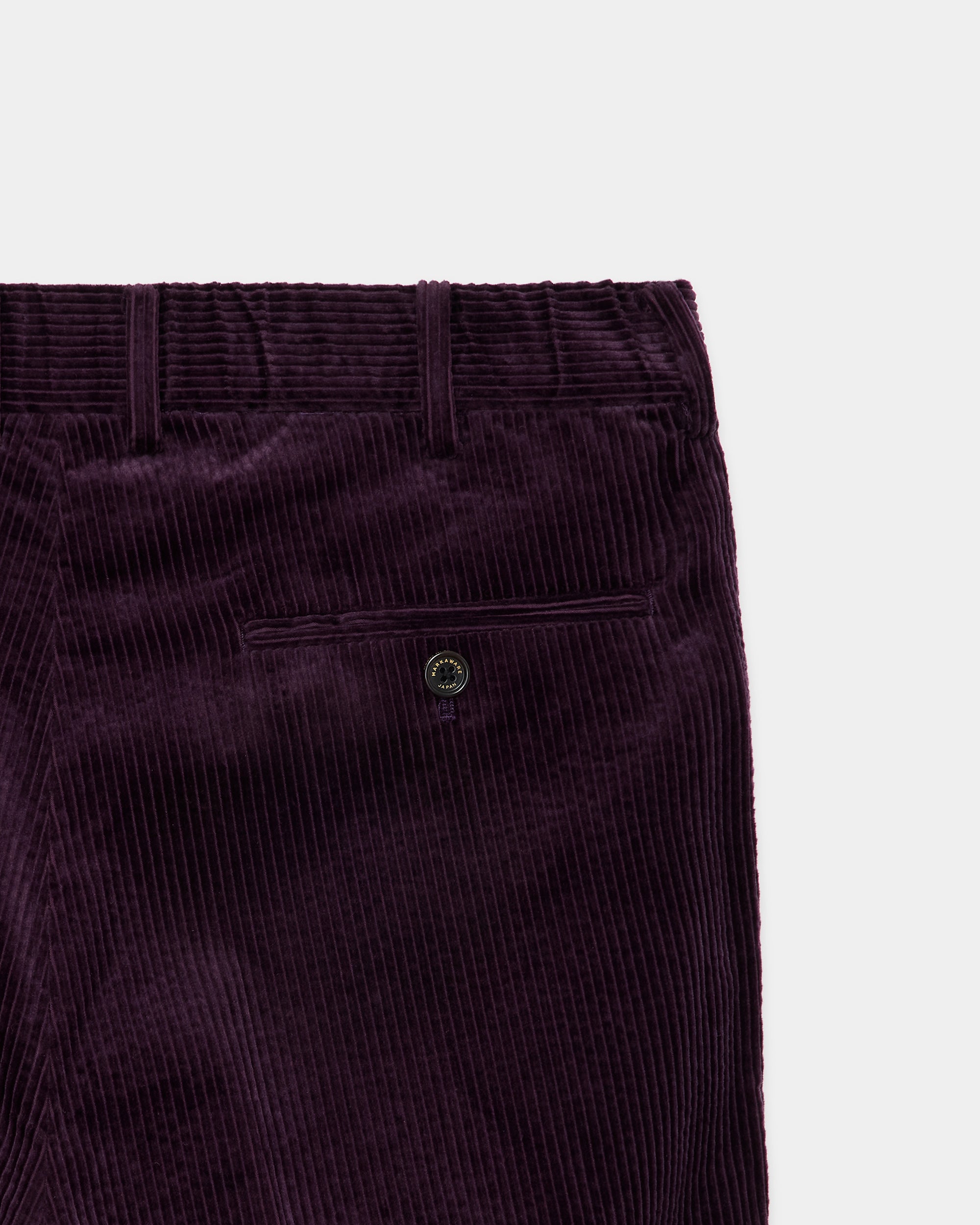 オーガニックコットン 6W コーデュロイ / クラシックフィットダブルプリーテッドトラウザーズ, Purple