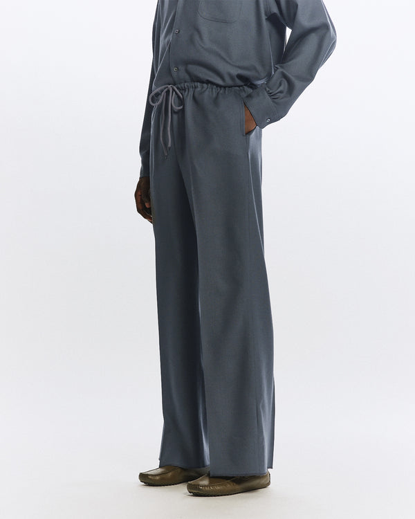 2/80 ORGANIC WOOL VIYELLA PAJAMA PANTS, Forest Gray