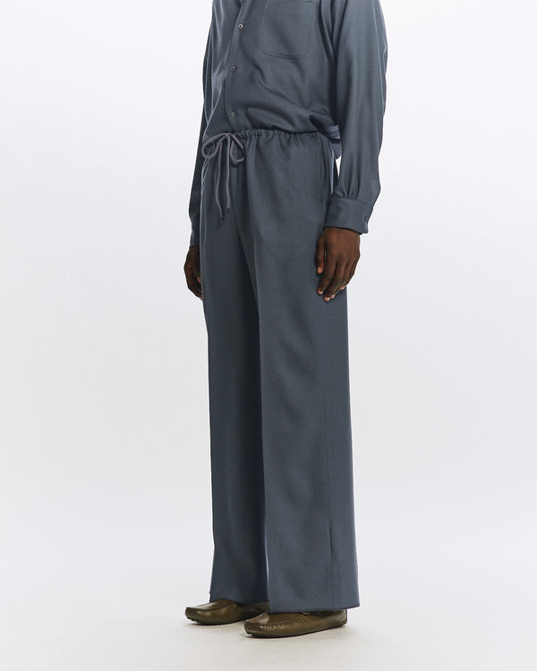 2/80 ORGANIC WOOL VIYELLA PAJAMA PANTS, Forest Gray