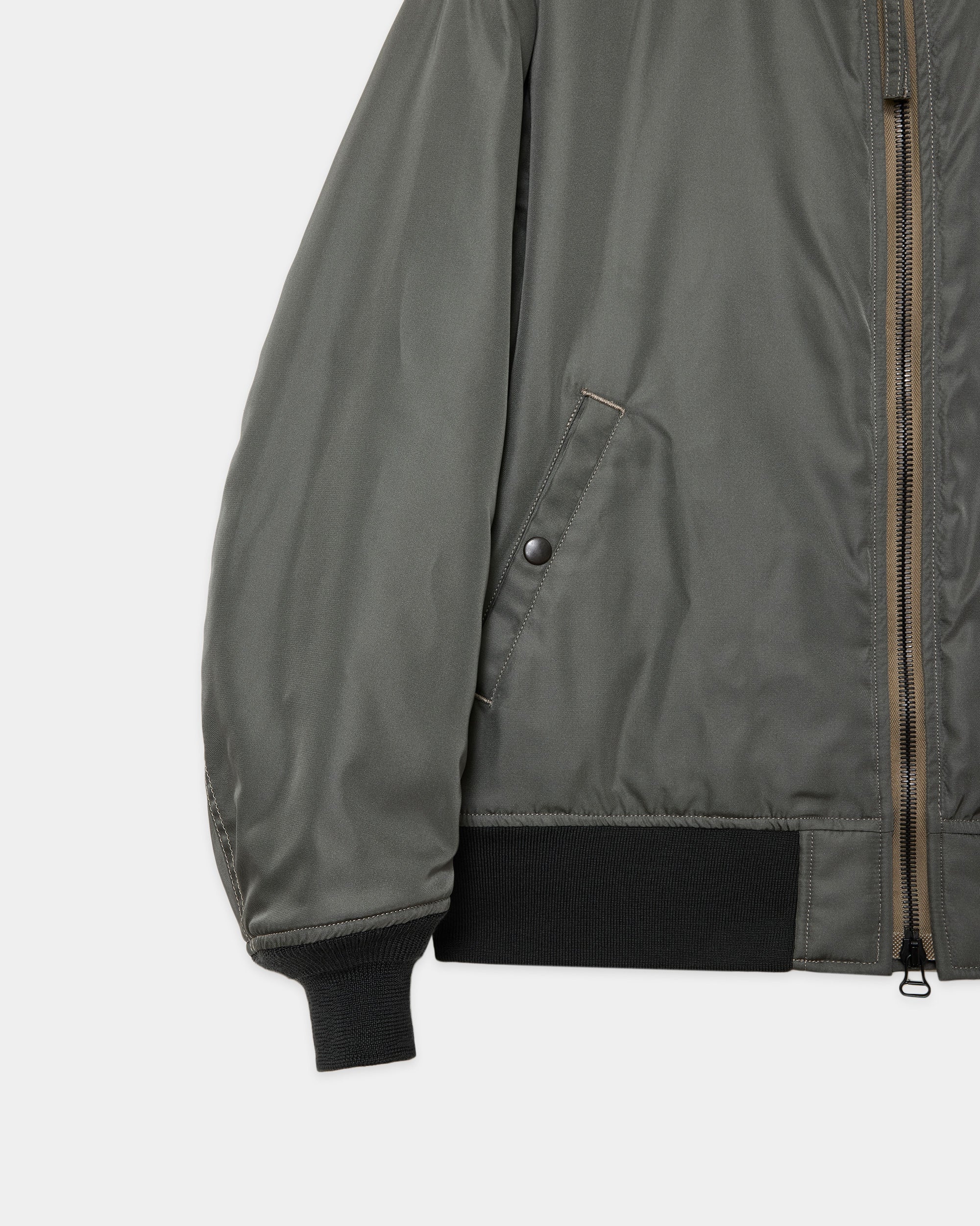 SILK HEAVY TWILL MA-1, Sage Green