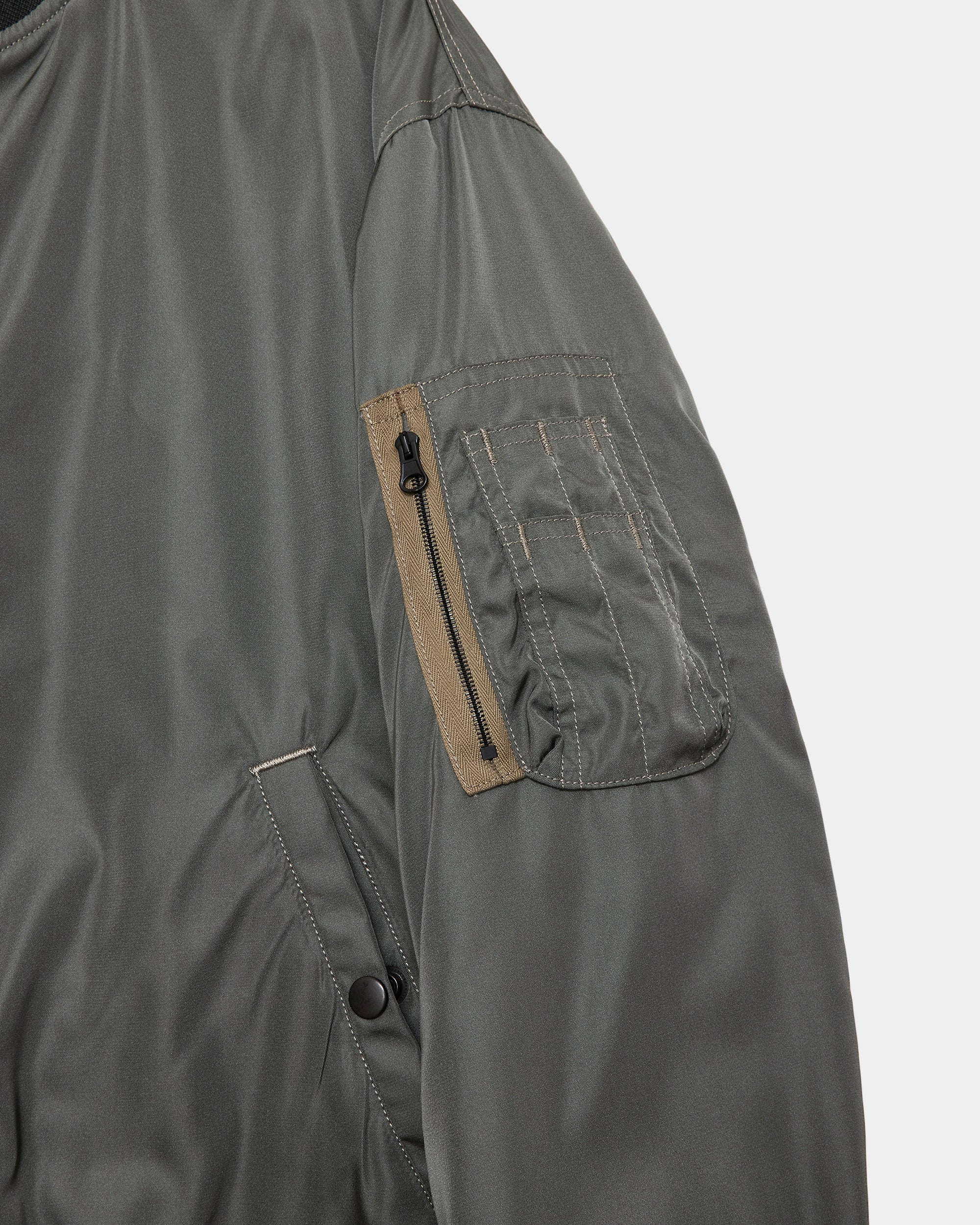 SILK HEAVY TWILL MA-1, Sage Green