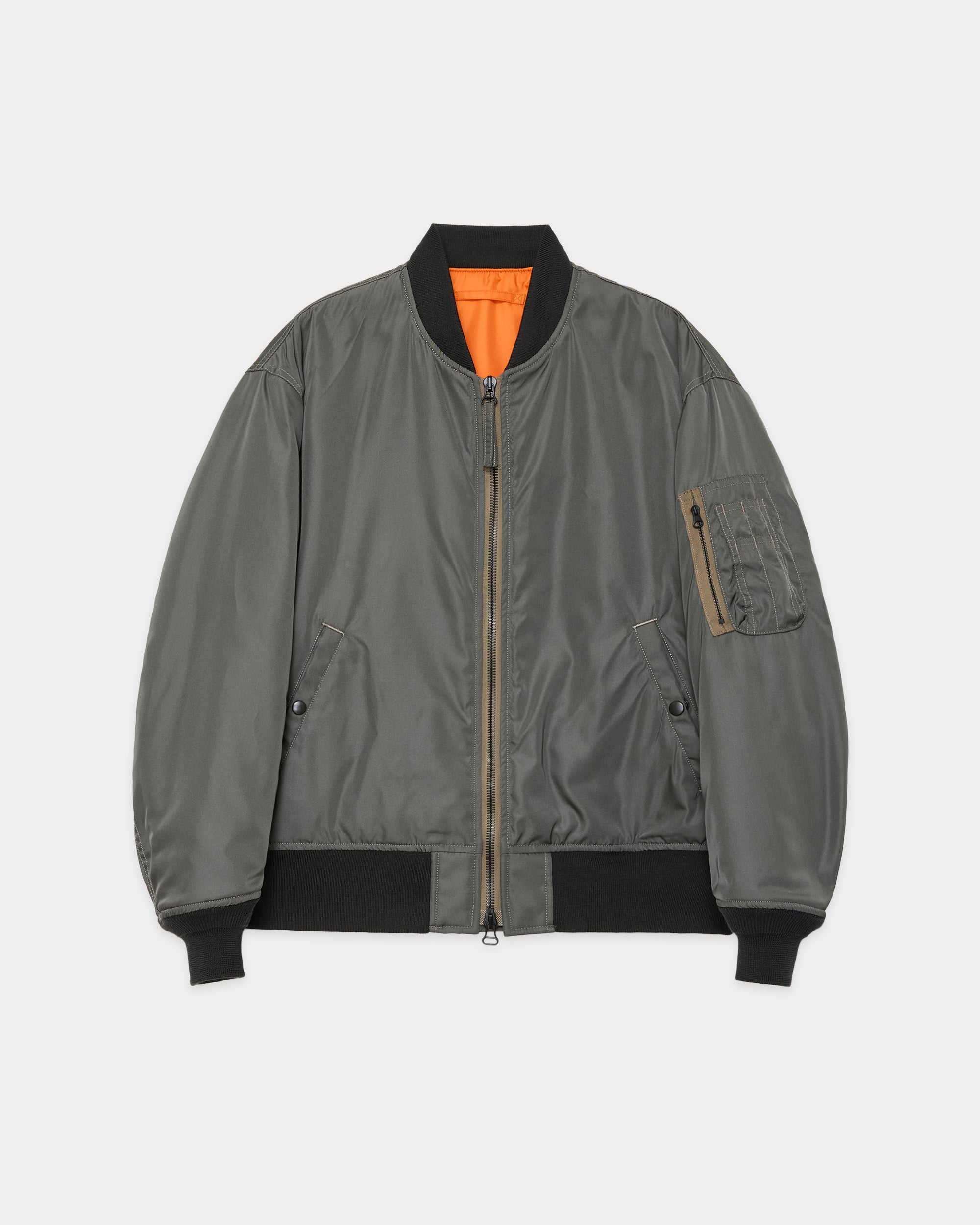 SILK HEAVY TWILL MA-1, Sage Green