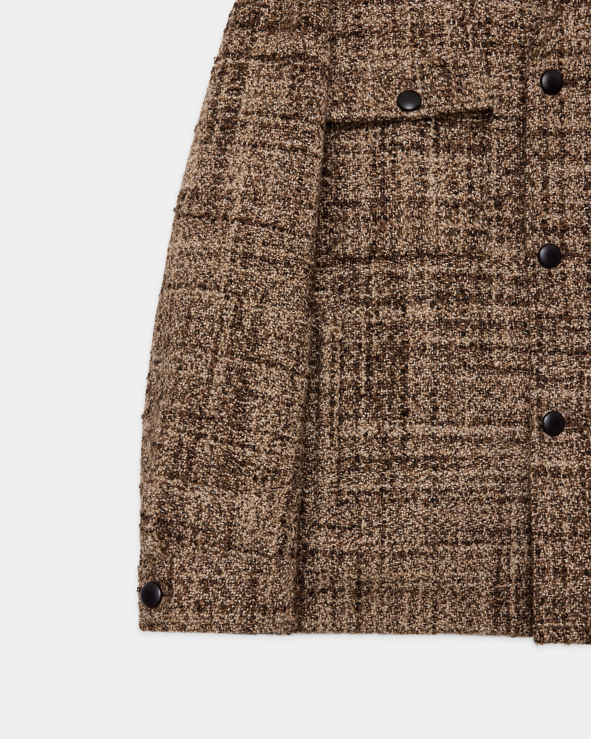 ALPACA SLUB TWEED NEW LOGGER JACKET, Natural Color Mix
