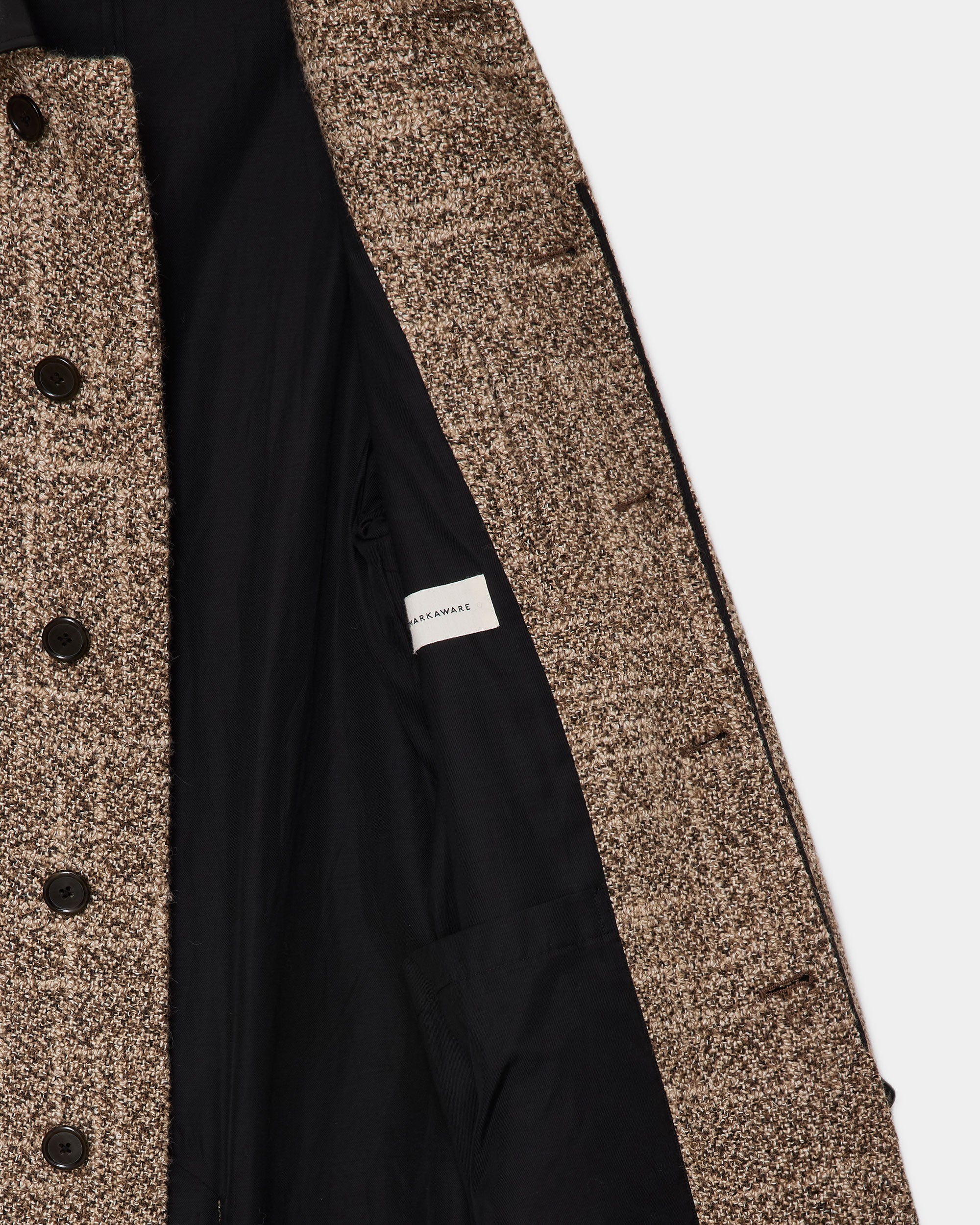 アルパカ スラブ ツィード / ウォークアバウトコートII, Natural Color Mix