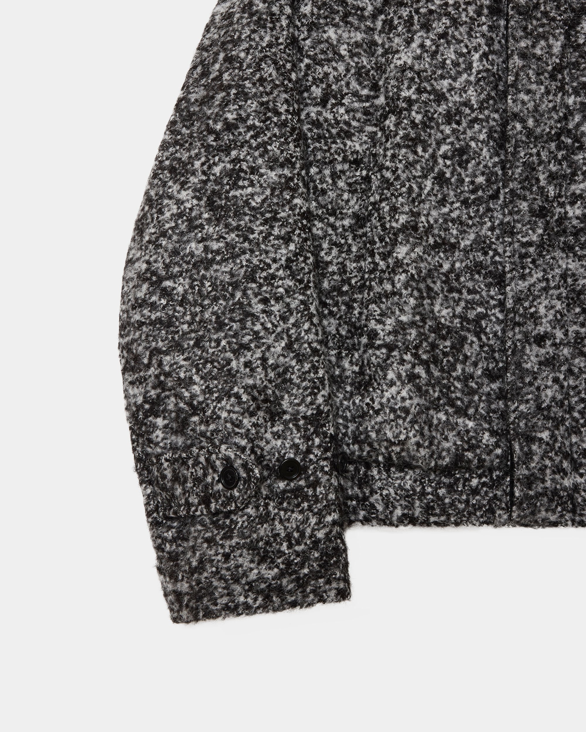 アルパカループツイード / フライングマンジャケット, N Black × N White