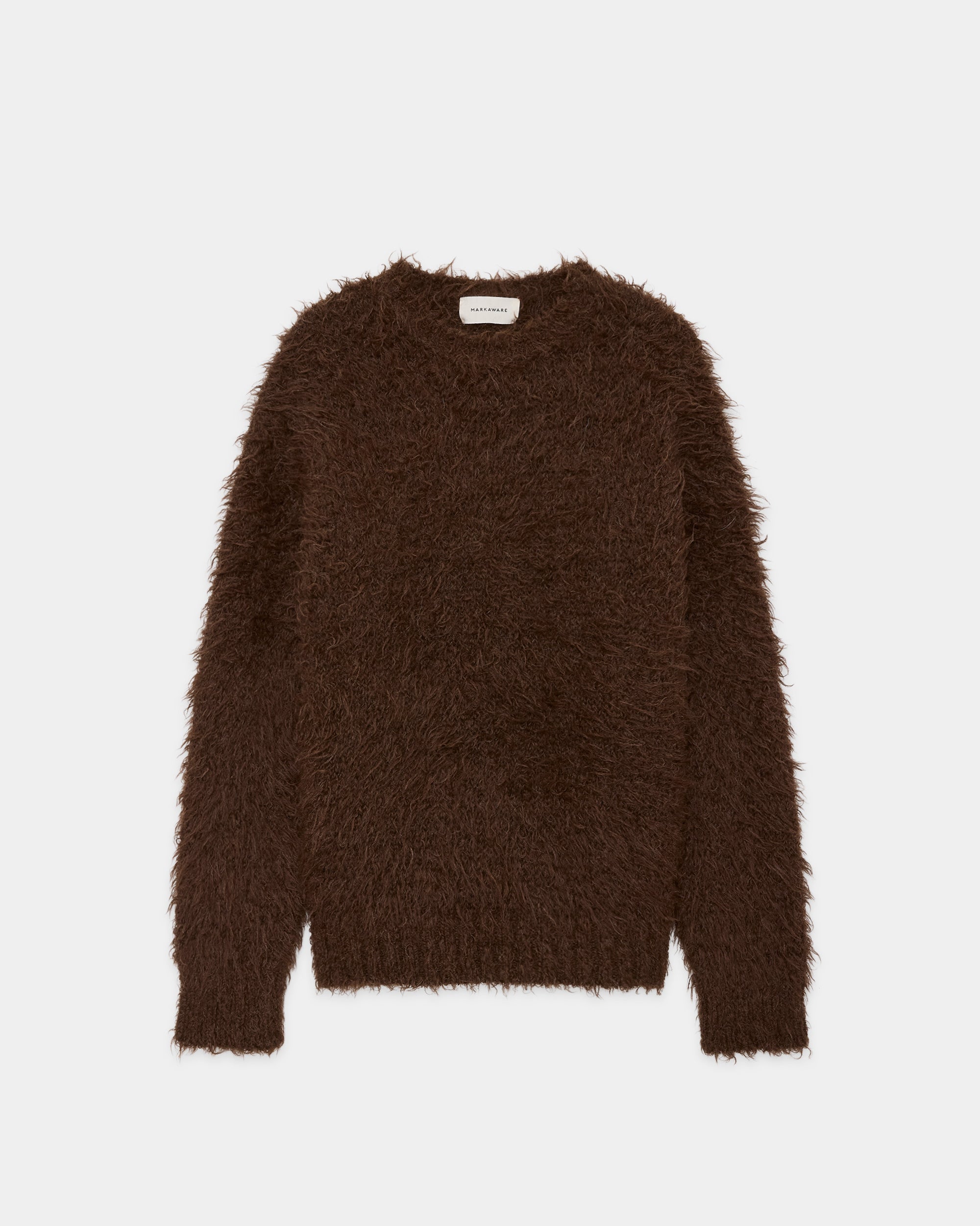 NATURAL COLOR ALPACA FUR ALPACA FUR JUMPER, Natural Brown