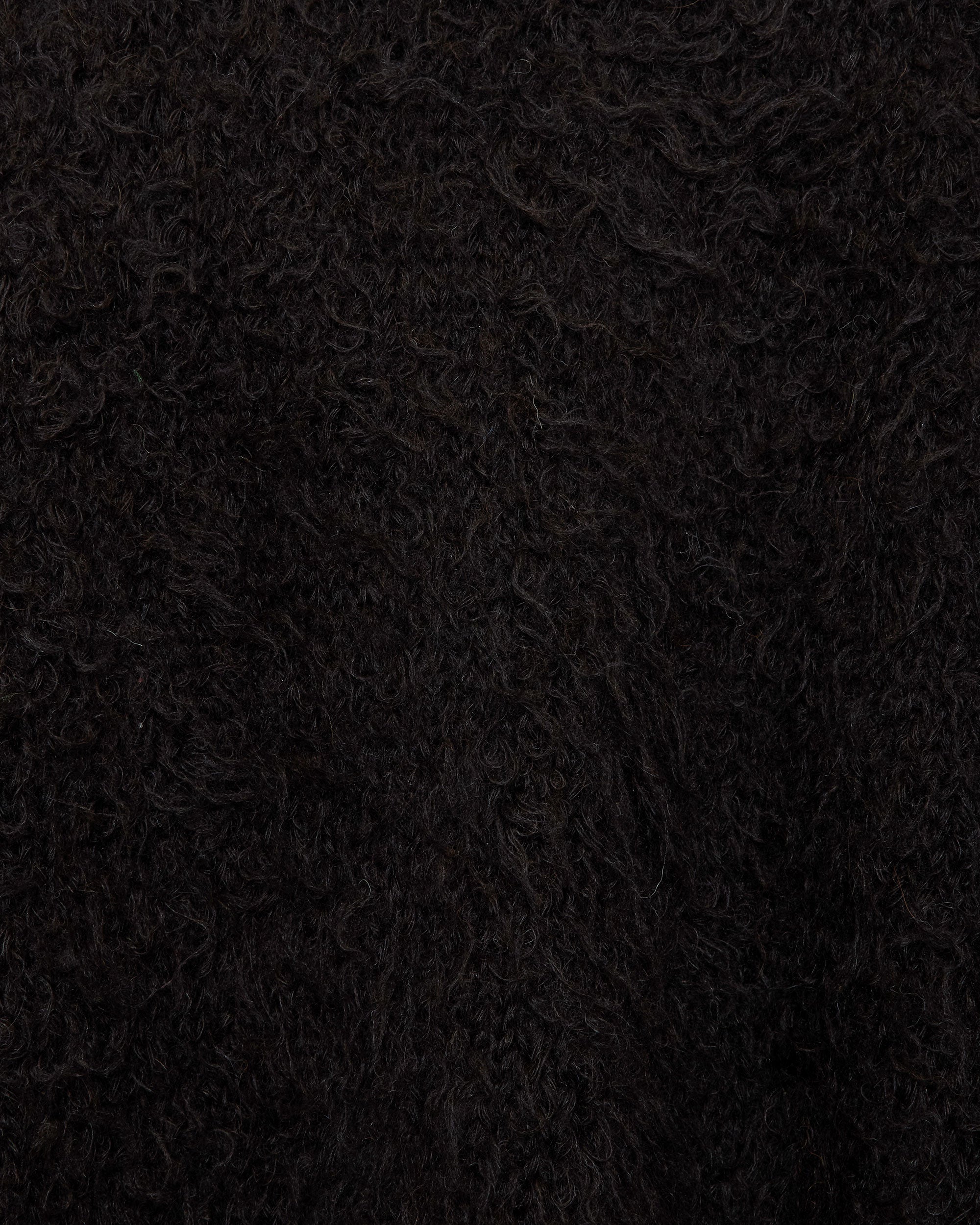 NATURAL COLOR ALPACA FUR ALPACA FUR CARDIGAN, Natural Black