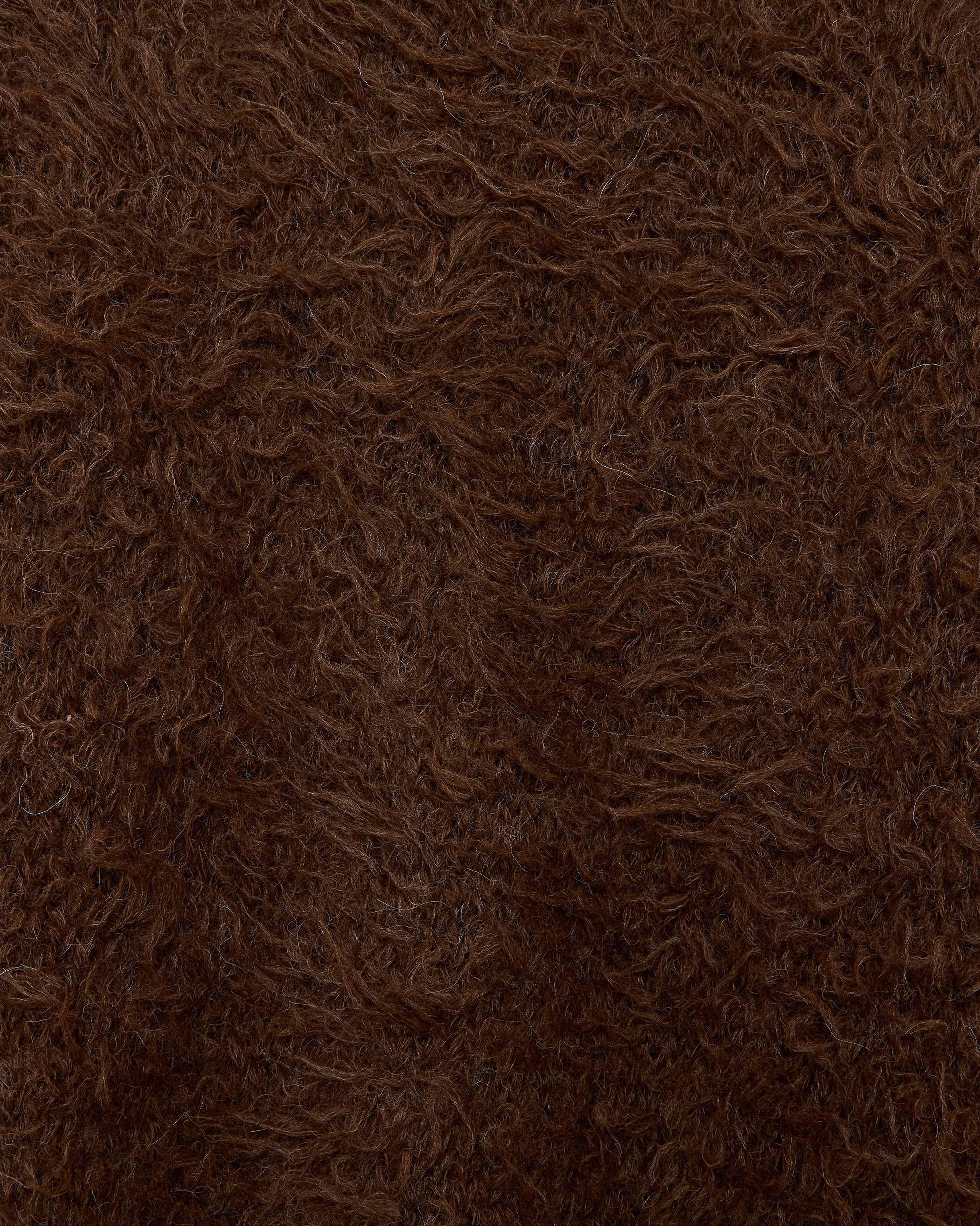 NATURAL COLOR ALPACA FUR ALPACA FUR CARDIGAN, Natural Brown