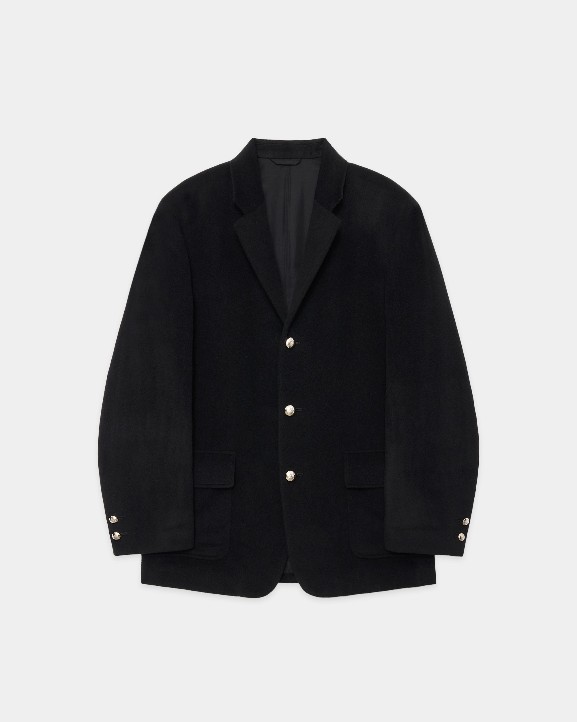 【PARKING別注】 カシミヤフランネル / カシミヤブレザー, Black