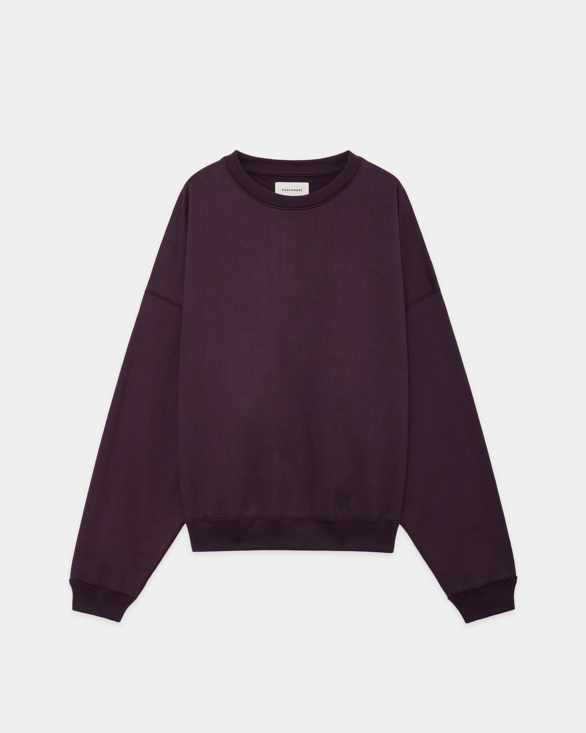 オーガニックコットンヘビー吊裏毛 / ヒュージショートスウェット, D Purple