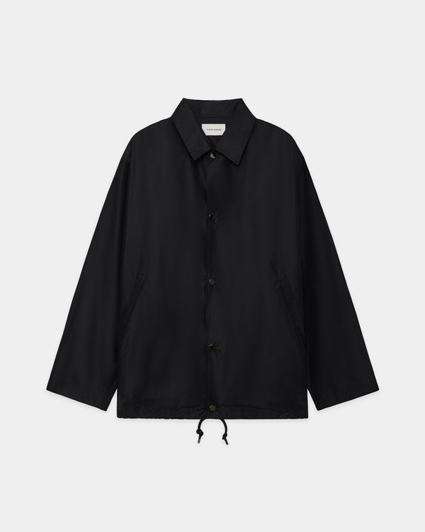 【Exclusive Item】Organic Wool 2/80 Gabardine Parking-Coach Jacket, Black