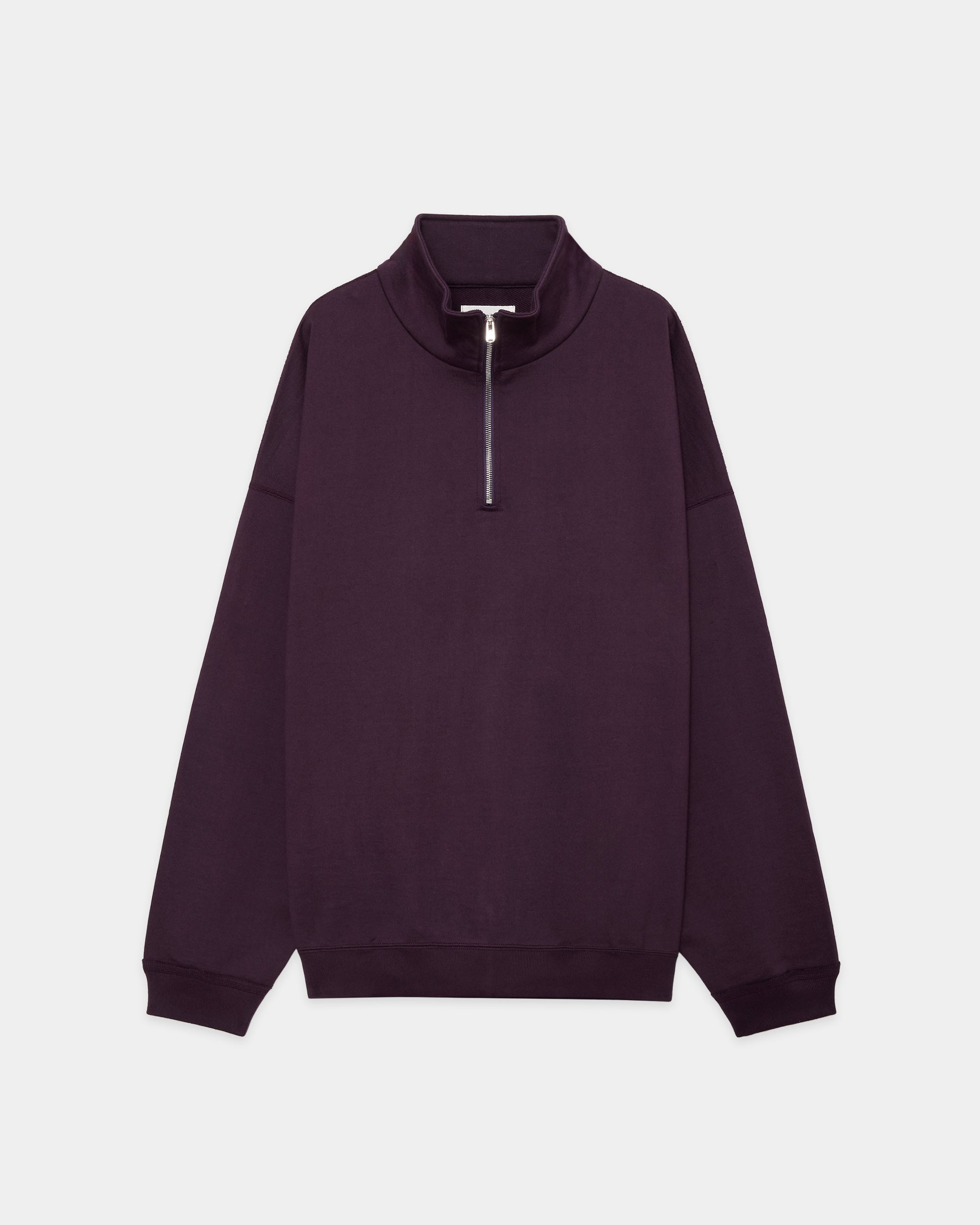 【PARKING別注】オーガニックコットンヘビー吊裏毛 / クォータージッププルオーバー, D.Purple