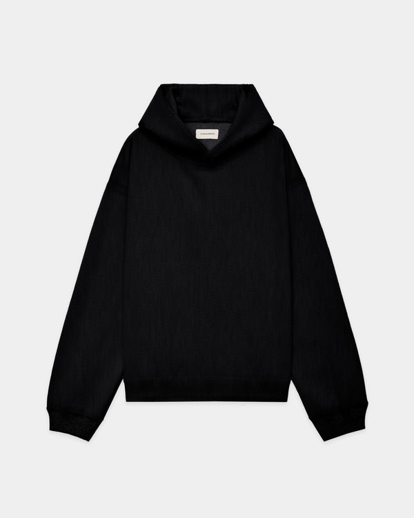 【Exclusive Model】Organic Cotton Heavy Fleece Parking-Comfort Parka,Black
