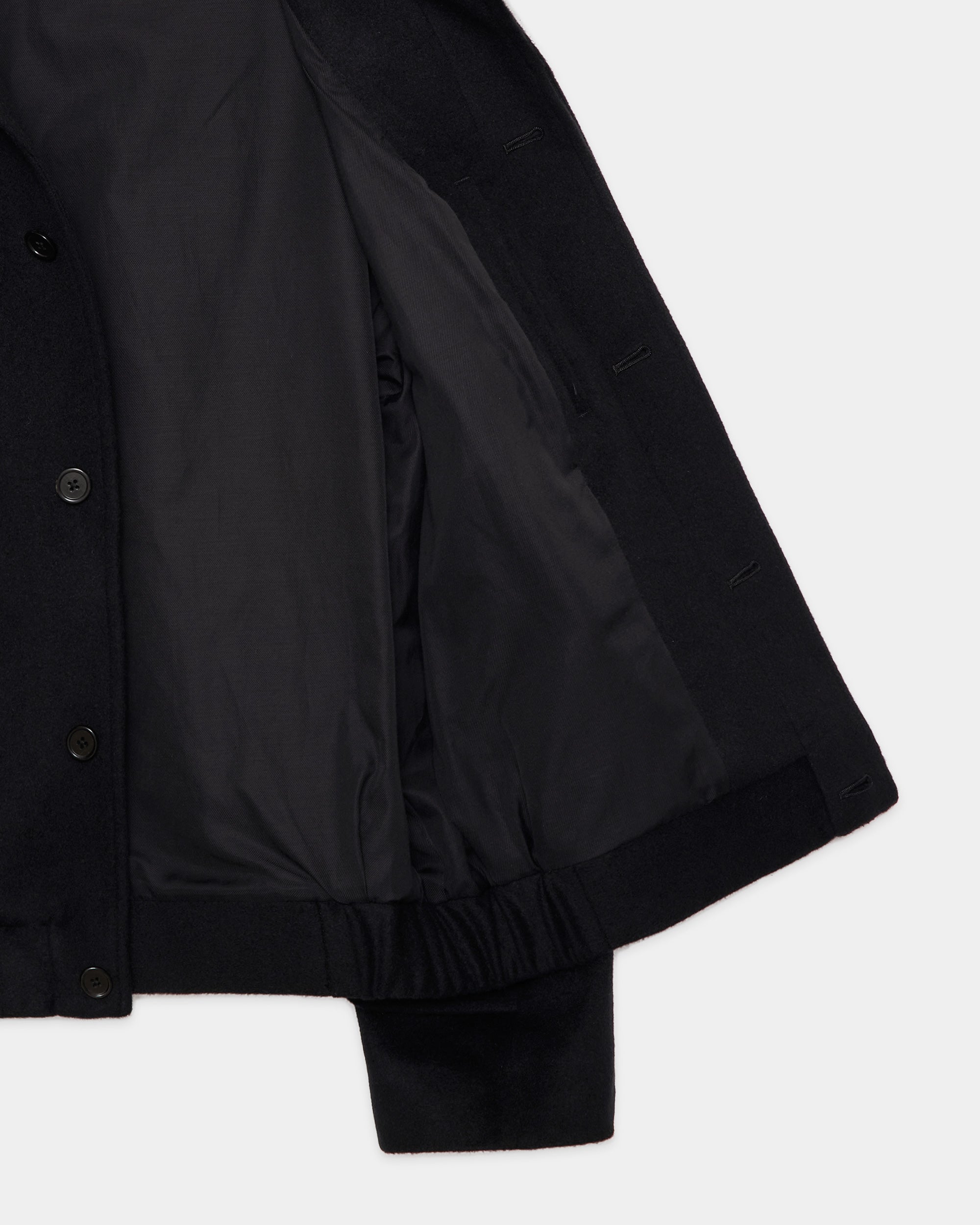 【PARKING別注】 カシミヤフランネル / フライングマンジャケット, Black
