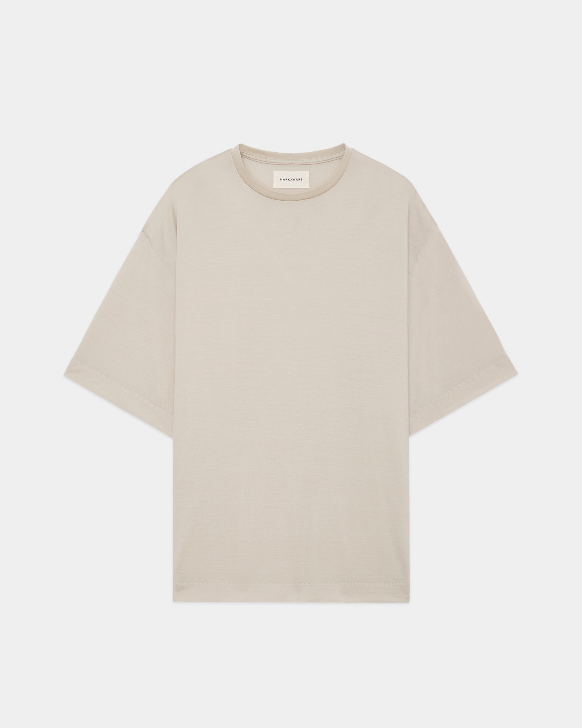 スーパー160sウール防縮天竺 / ショートスリーブTシャツ, Greige