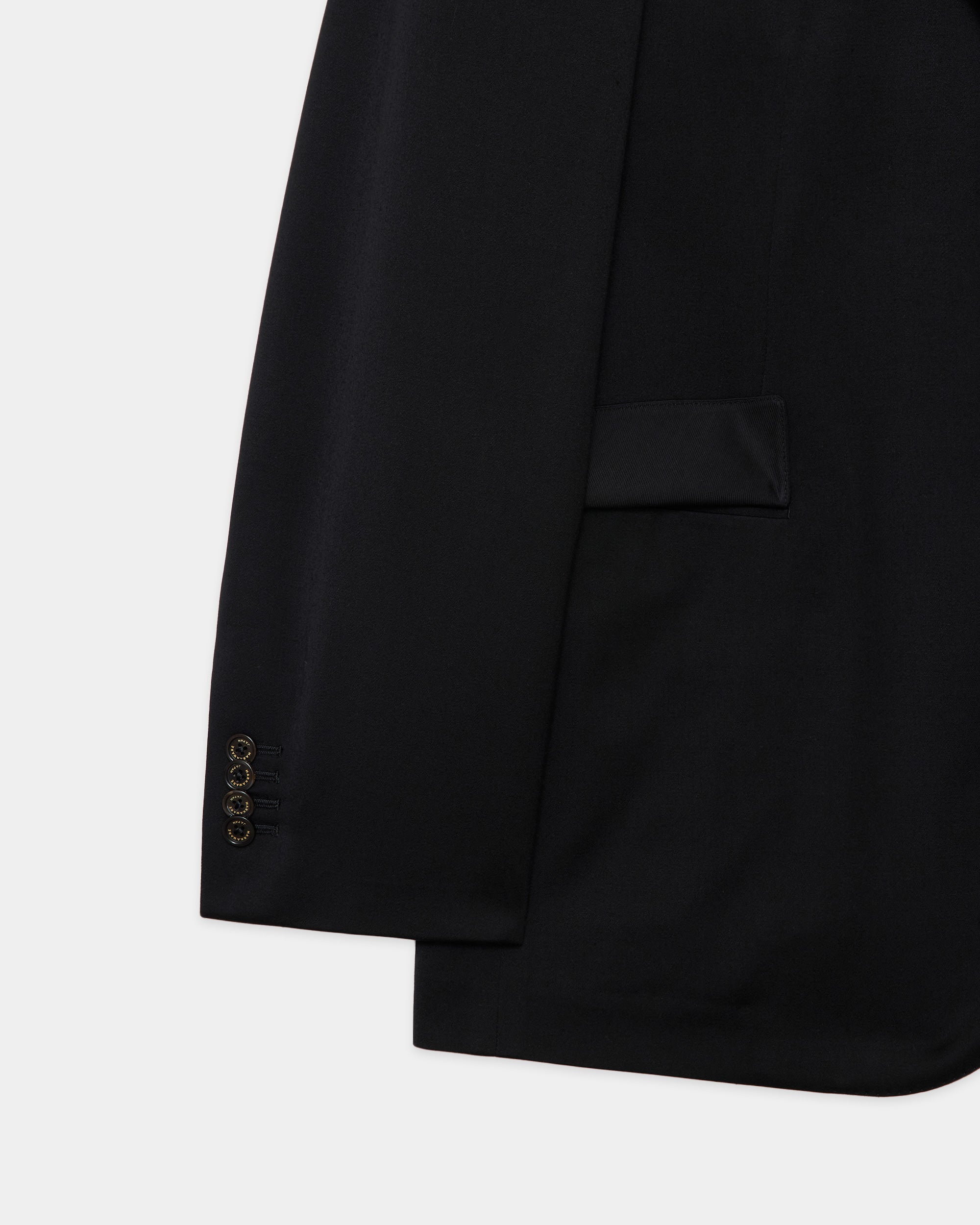 スーパー200s ウールサテン / ギヨームジャケット, Black