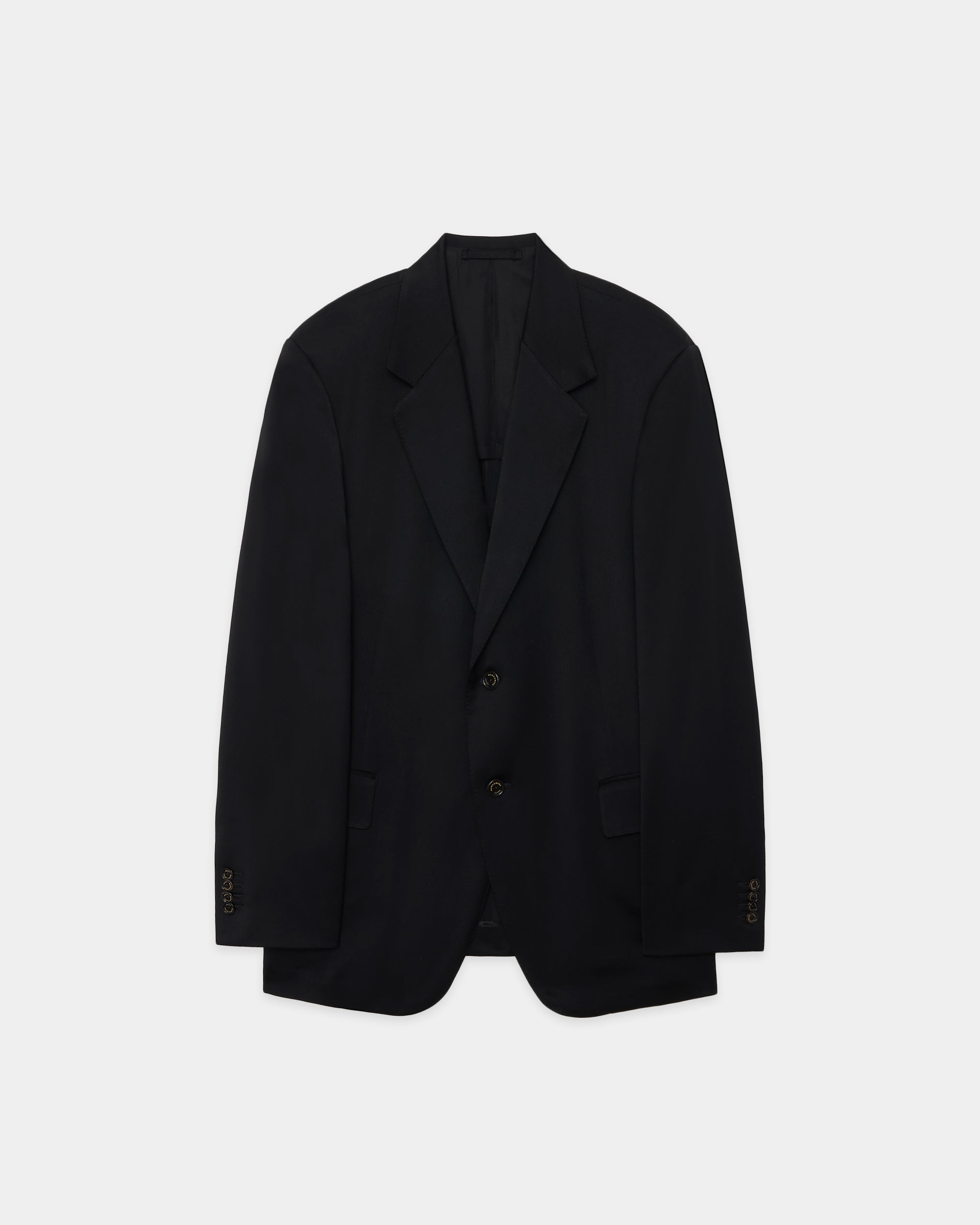 スーパー200s ウールサテン / ギヨームジャケット, Black
