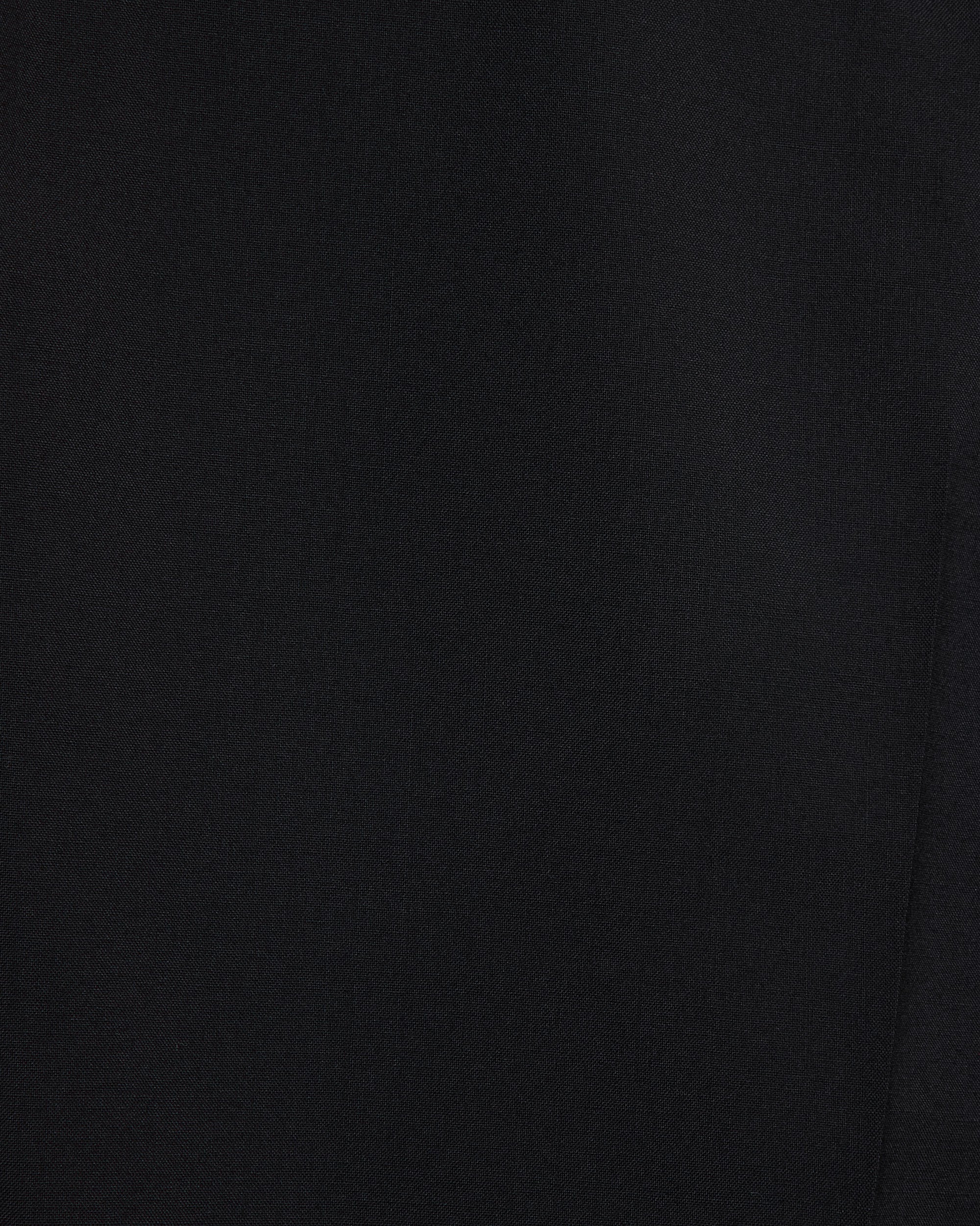 オーガニックウール2/80トロピカル / フラットテーパードイージートラウザーズ, Black