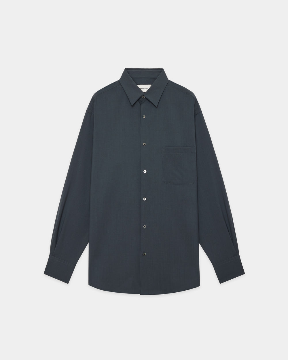 オーガニックウール2/80トロピカル / コンフォートフィットシャツ, Charcoal