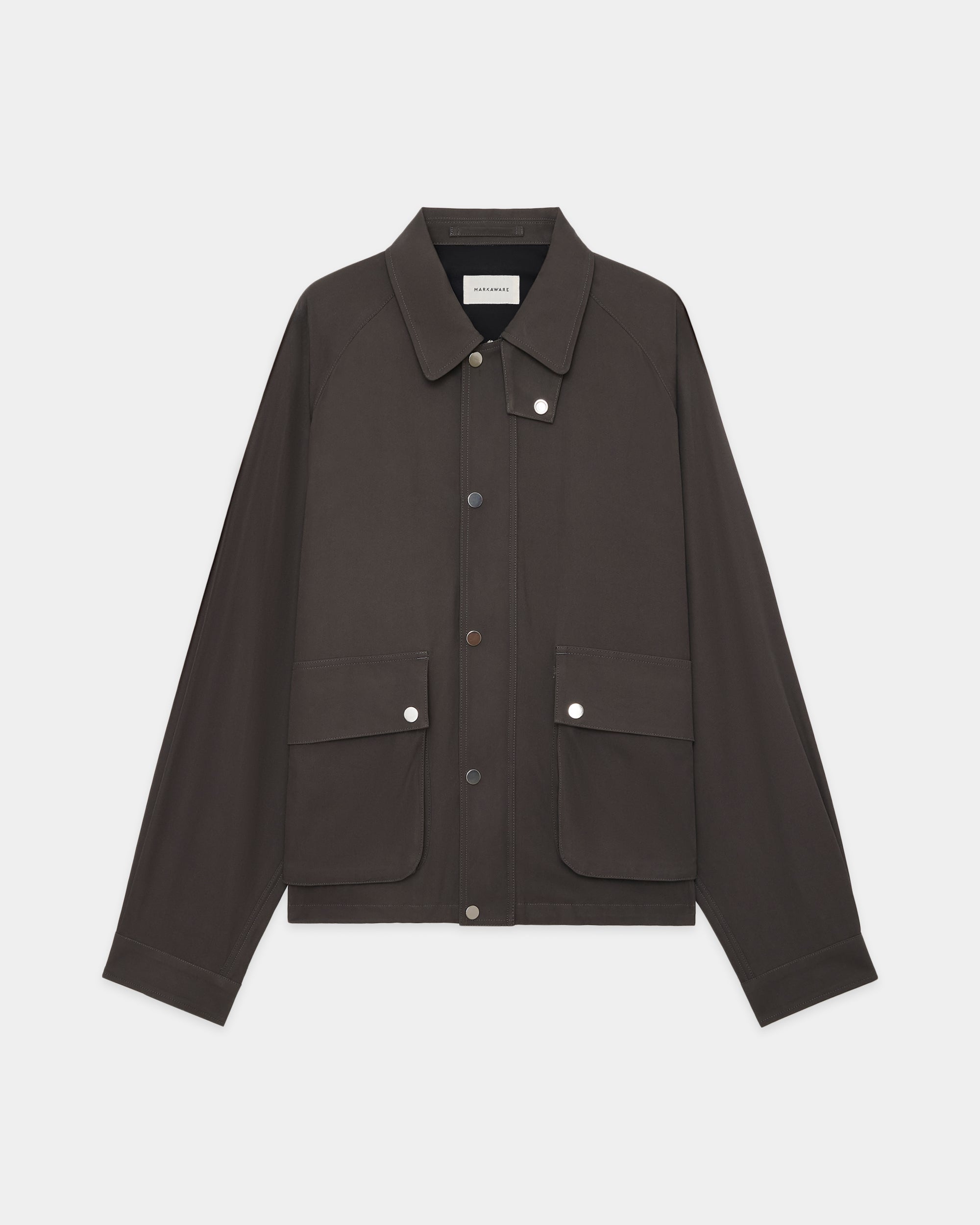 60/2オーガニック強燃ボイル3/2ツイル / ショートフィールドブルゾン, Charcoal