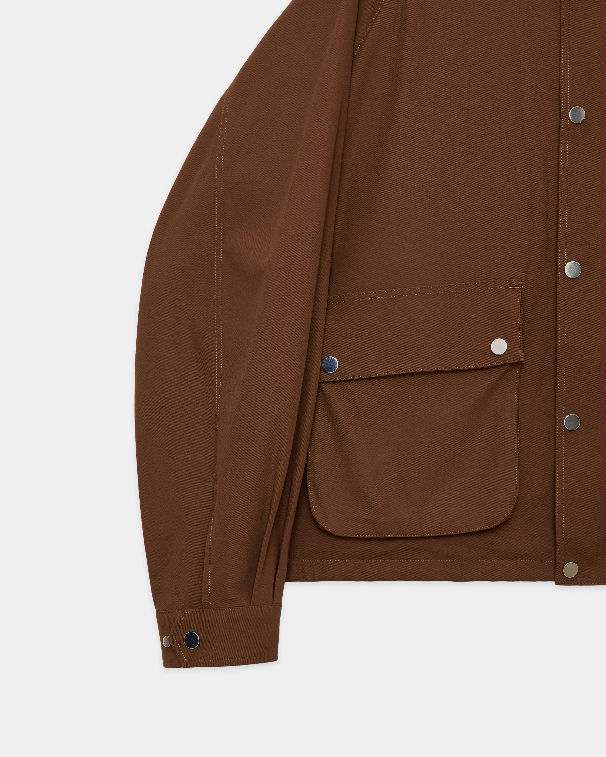 60/2オーガニック強燃ボイル3/2ツイル / ショートフィールドブルゾン, Burnt Umber