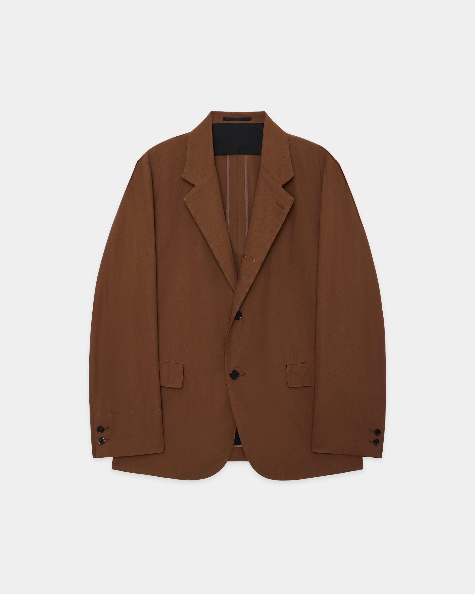 60/2オーガニック強燃ボイル3/2ツイル / サックコート, Burnt Umber