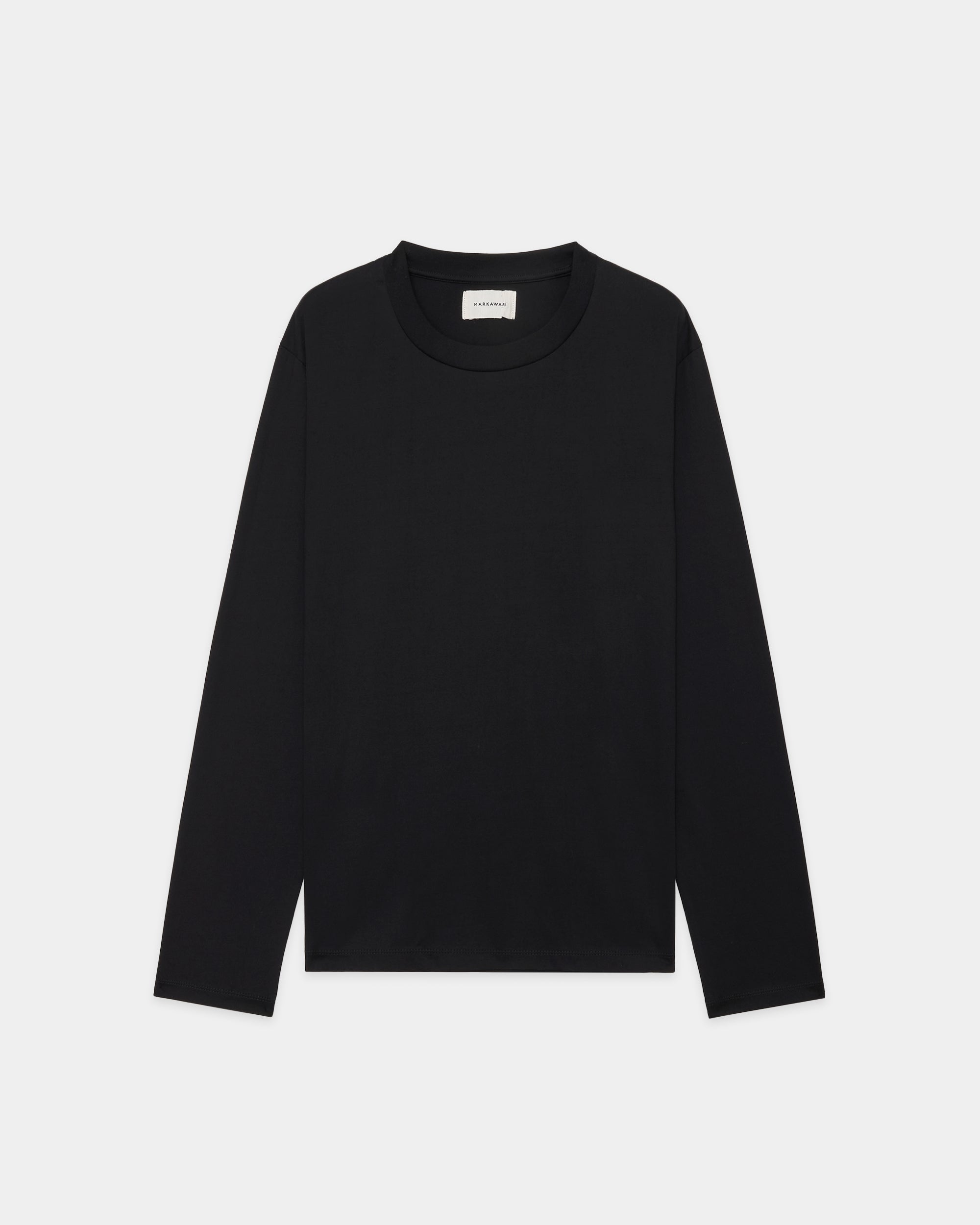 オーガニックGIZA 80/3 天竺 サバイバルクロス® / レギュラーフィットTee L/S, Black