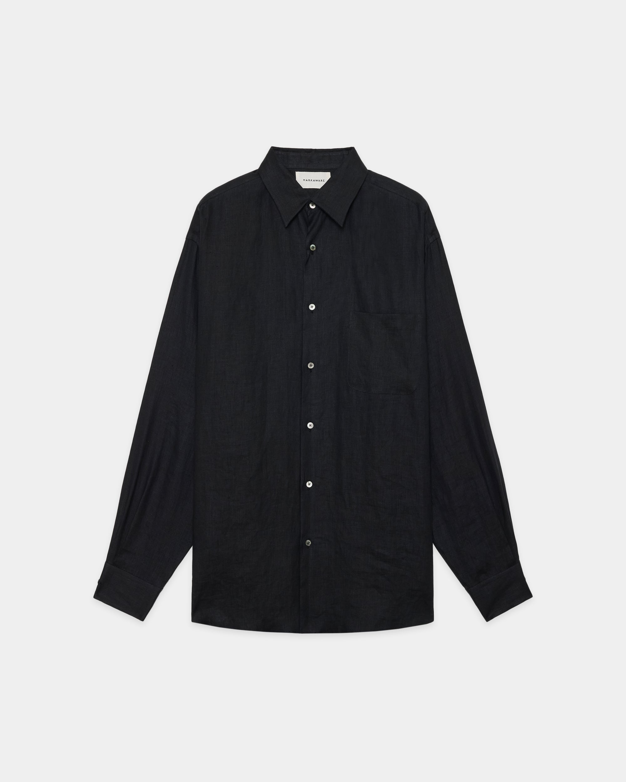 ヘンプ細布 / コンフォートフィットシャツ, Black