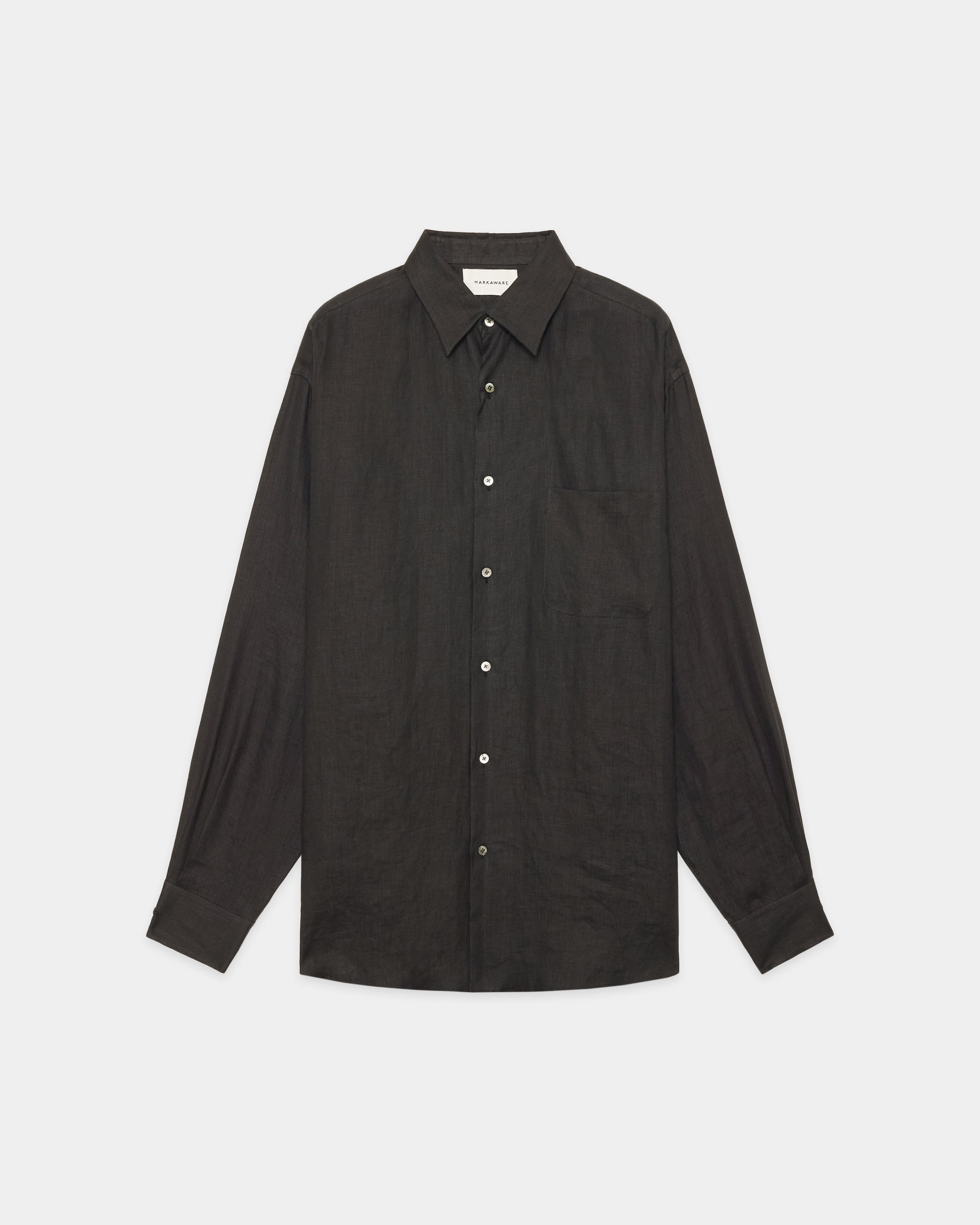 ヘンプ細布 / コンフォートフィットシャツ, Charcoal
