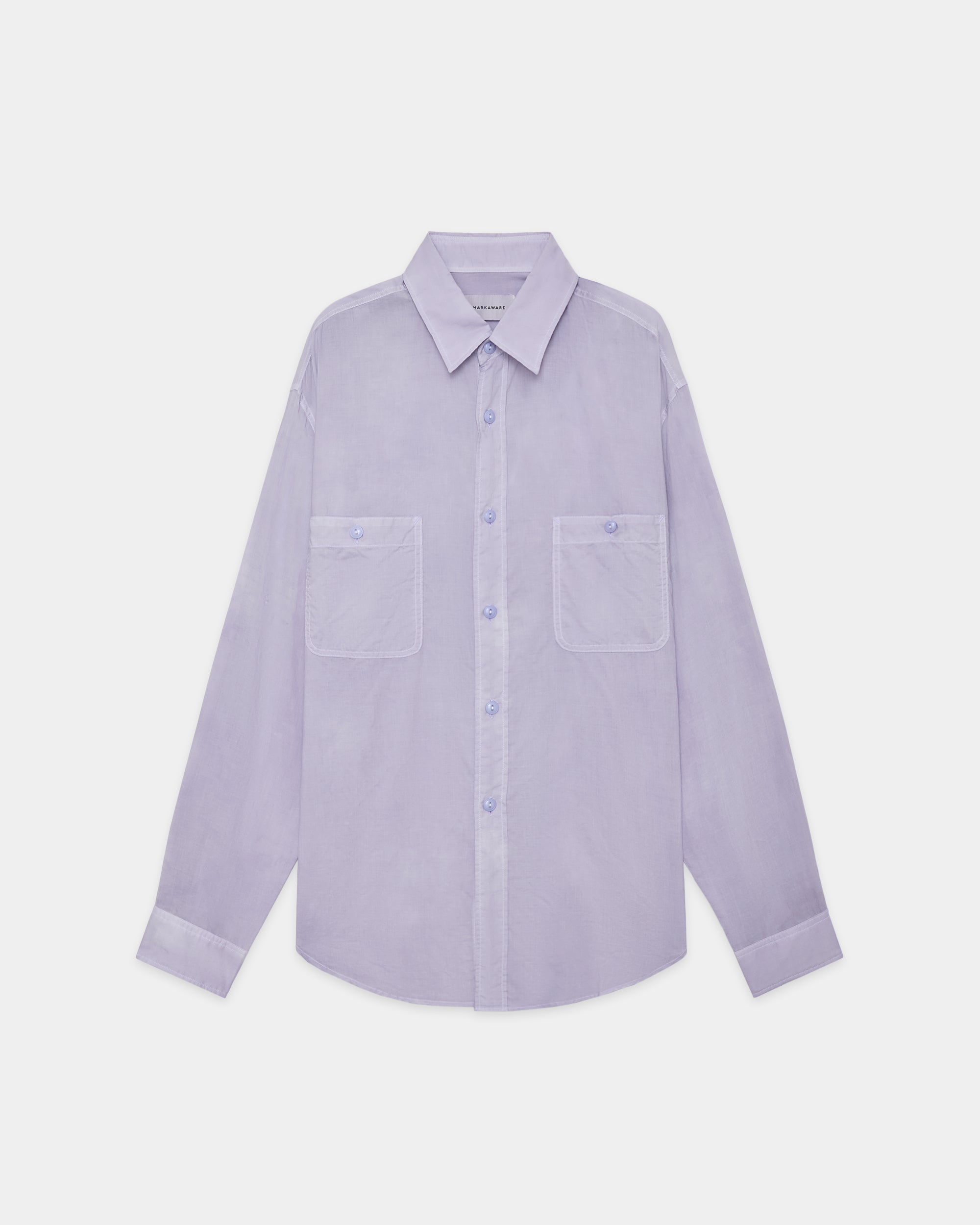 オーガニックGIZA90/1ローン / ツーポケットワークシャツ, Lavender