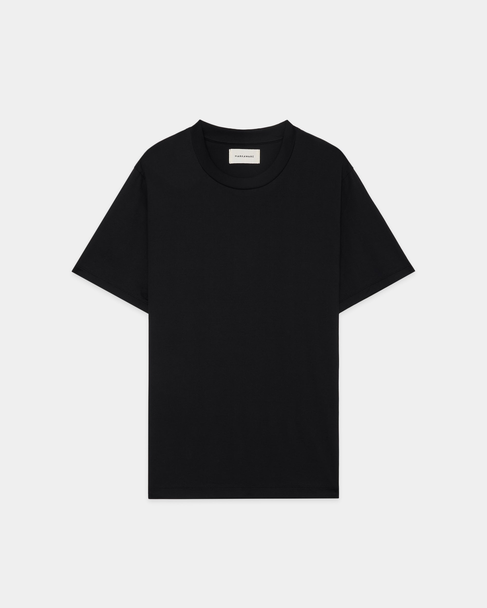 オーガニックGIZA80/2天竺 / レギュラーフィットTee, Black