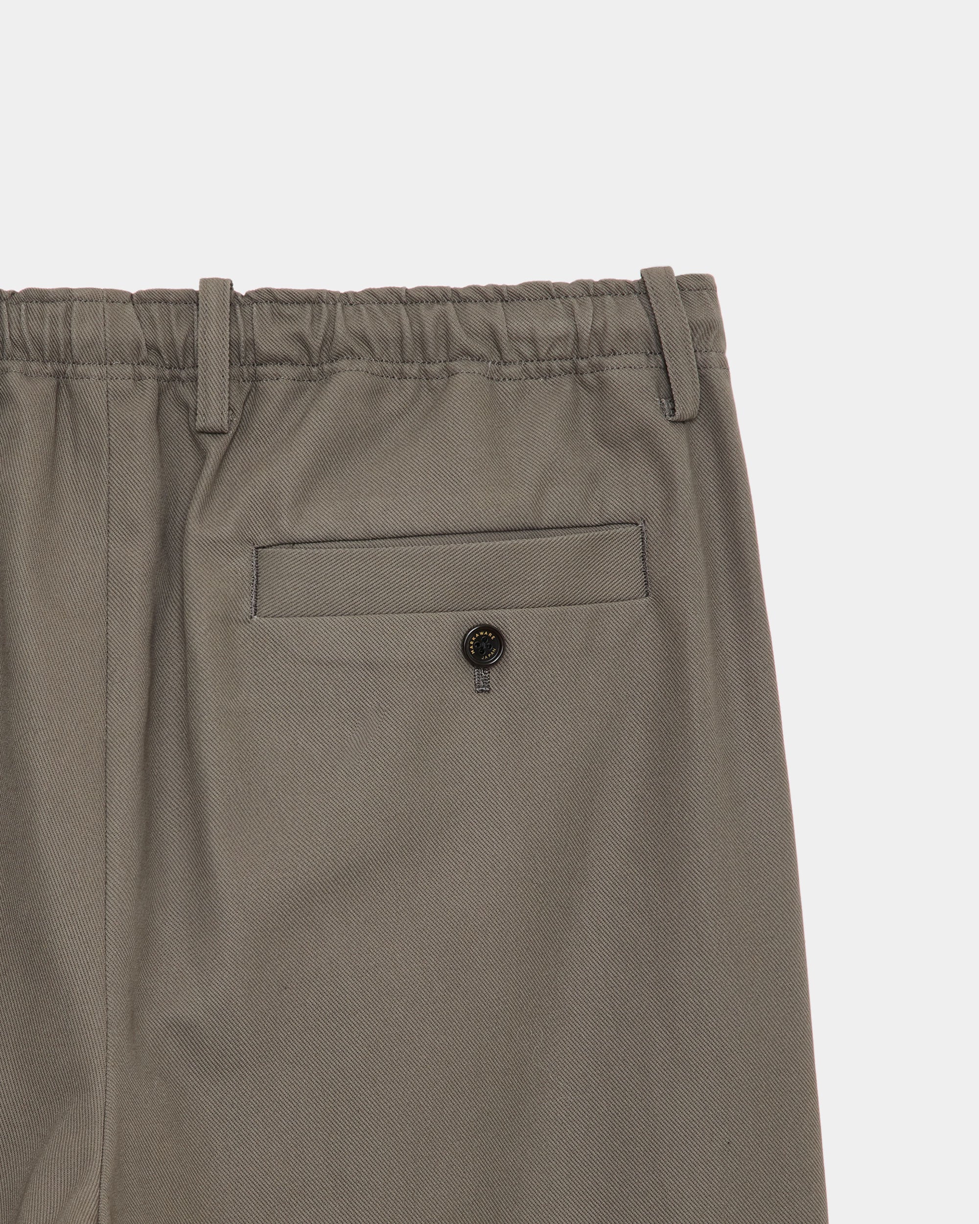 Organic Cotton Survival Cloth Double Pleated Easy Trousers, Gray