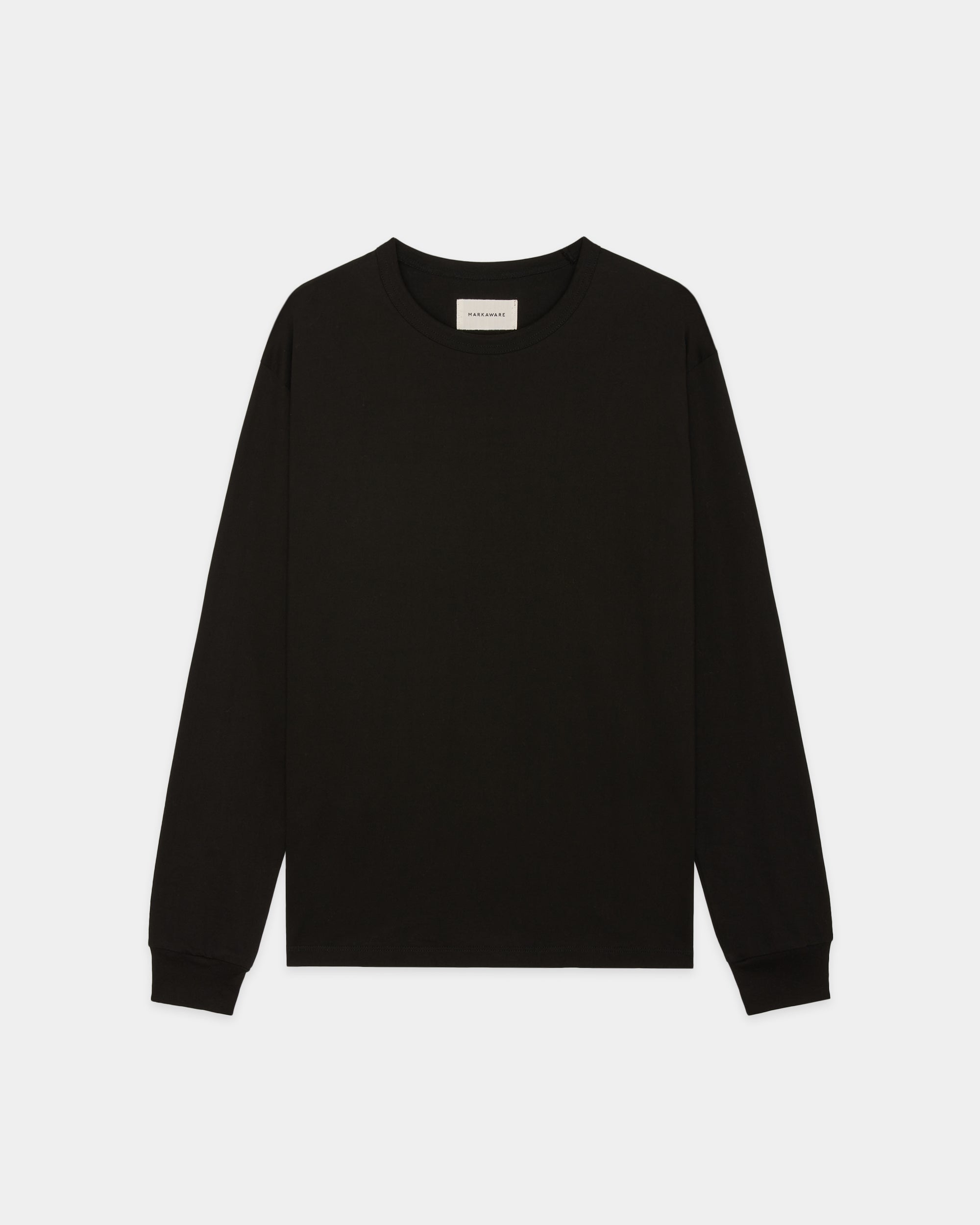 オーガニックGIZA 60/3天竺 サバイバルクロス® / L/SリラックスフィットTee, Black