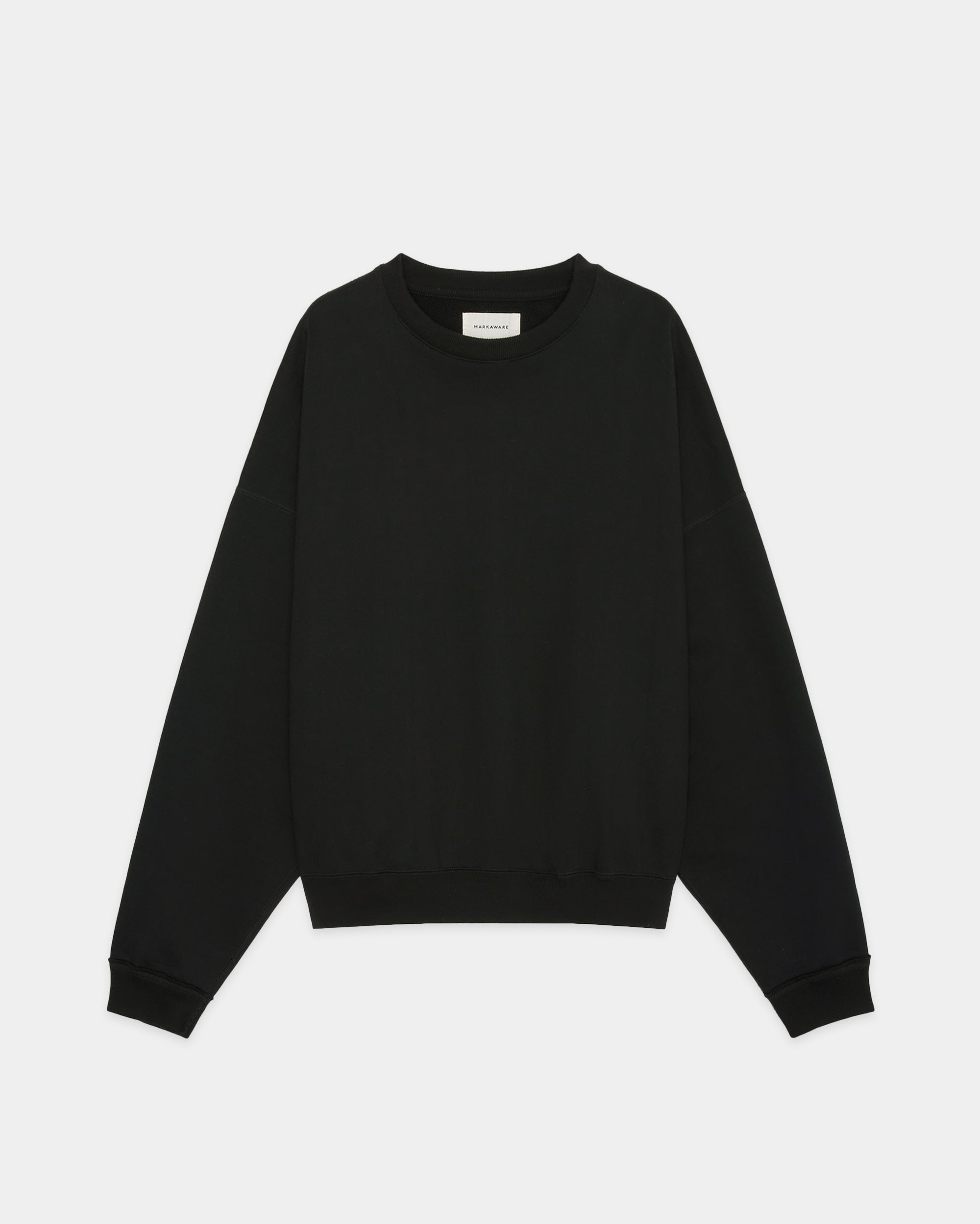 オーガニックコットンヘビー吊裏毛 / ヒュージスウェットショート, Black