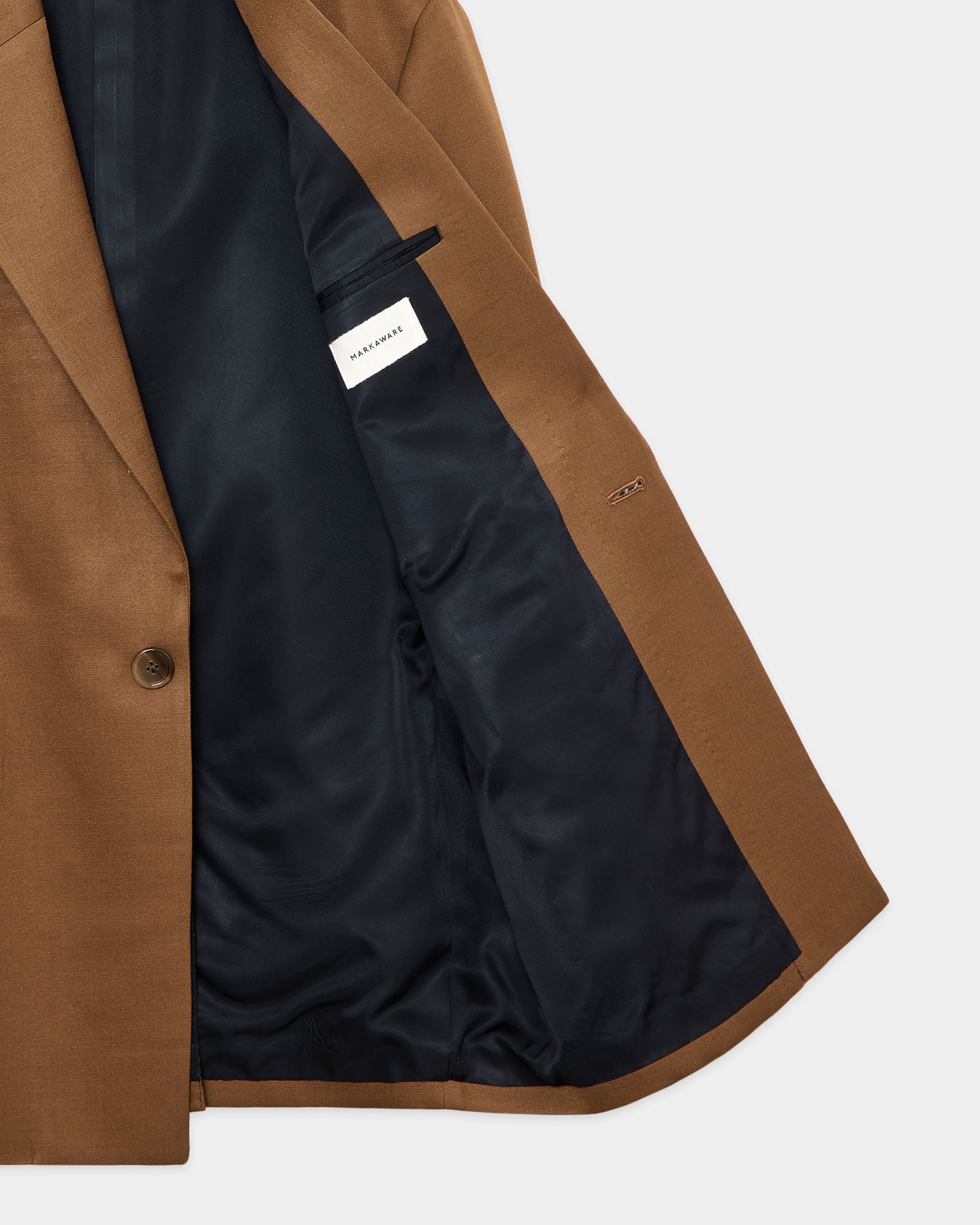 Bratac Silk × Organic Wool Double Cloth / Square Jacket, Amber