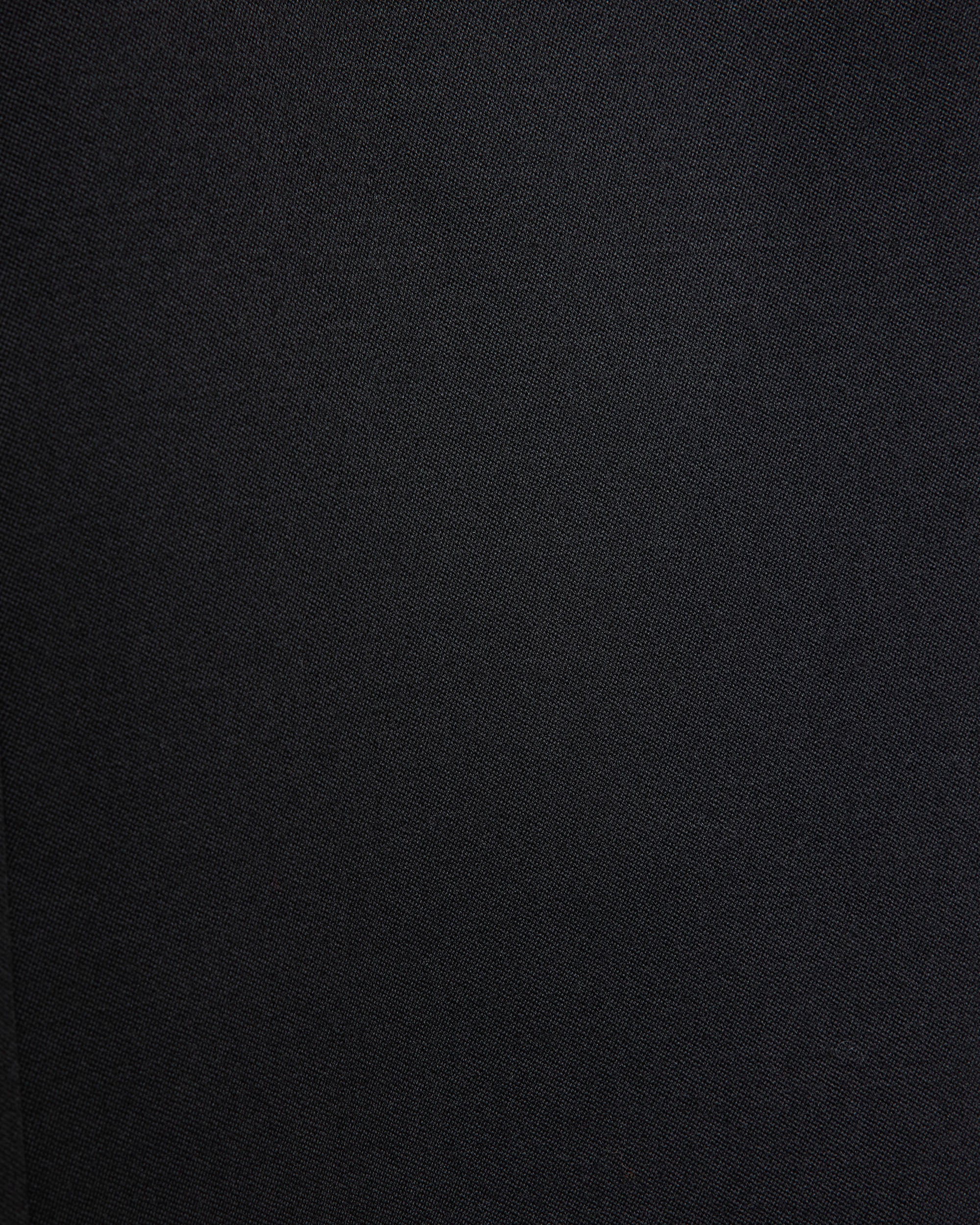 Polwarth Tuxedo Cloth / Flat Front Wide Trousers, Black
