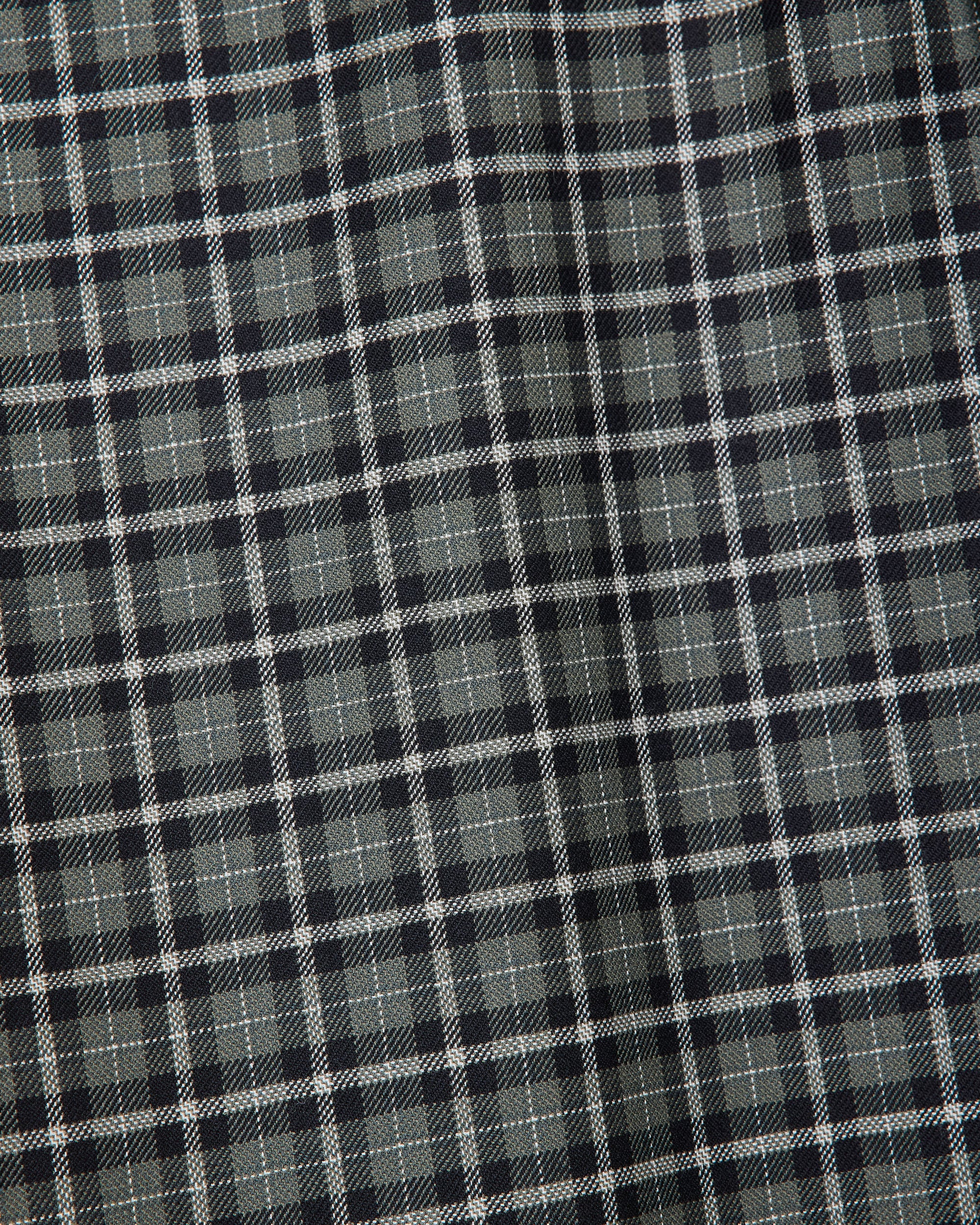 オーガニックウールビエラチェック / コンフォートフィットシャツ, Moss Gray Check