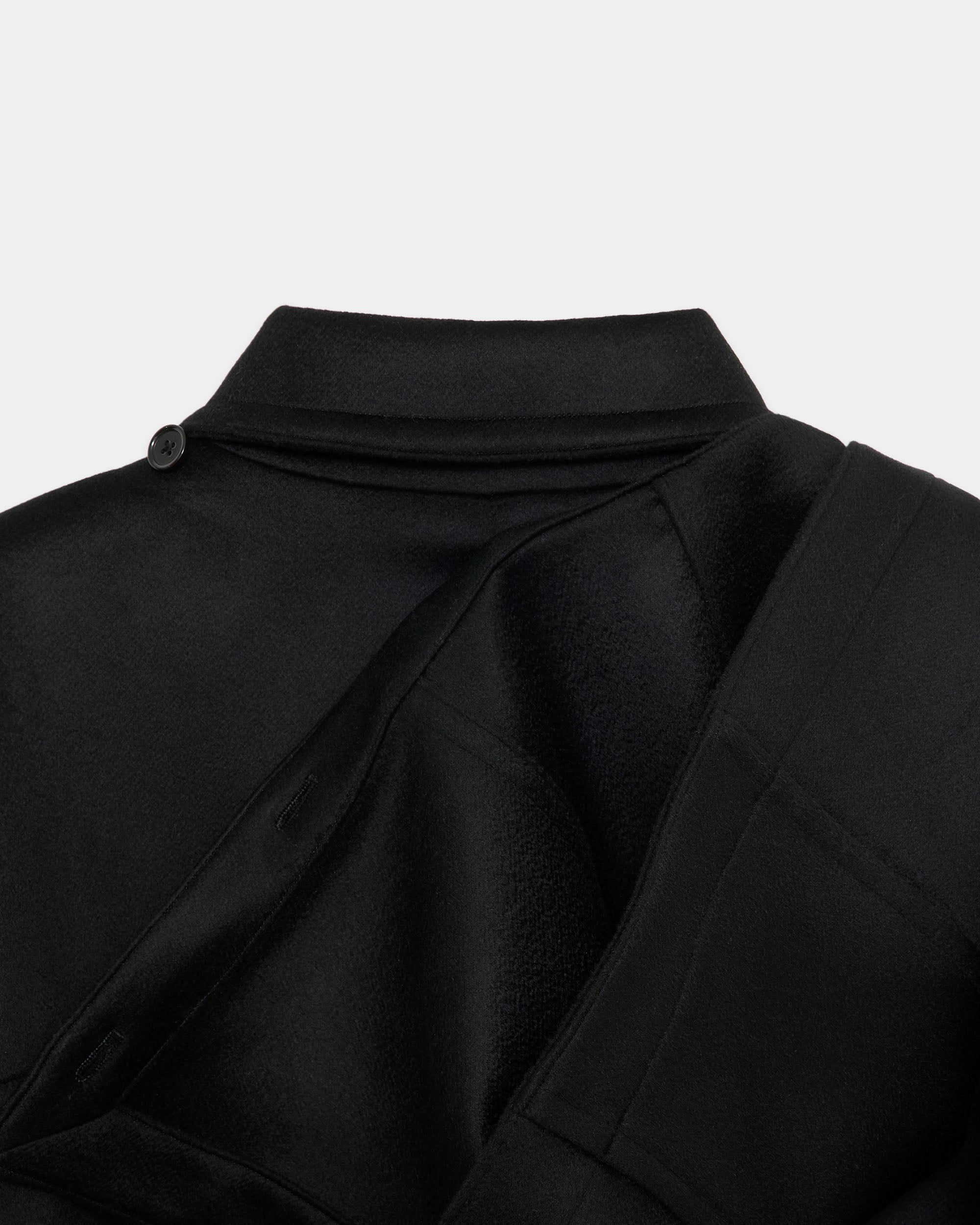 Cashmere Double Faced / Cloth Duffle Coat, Black