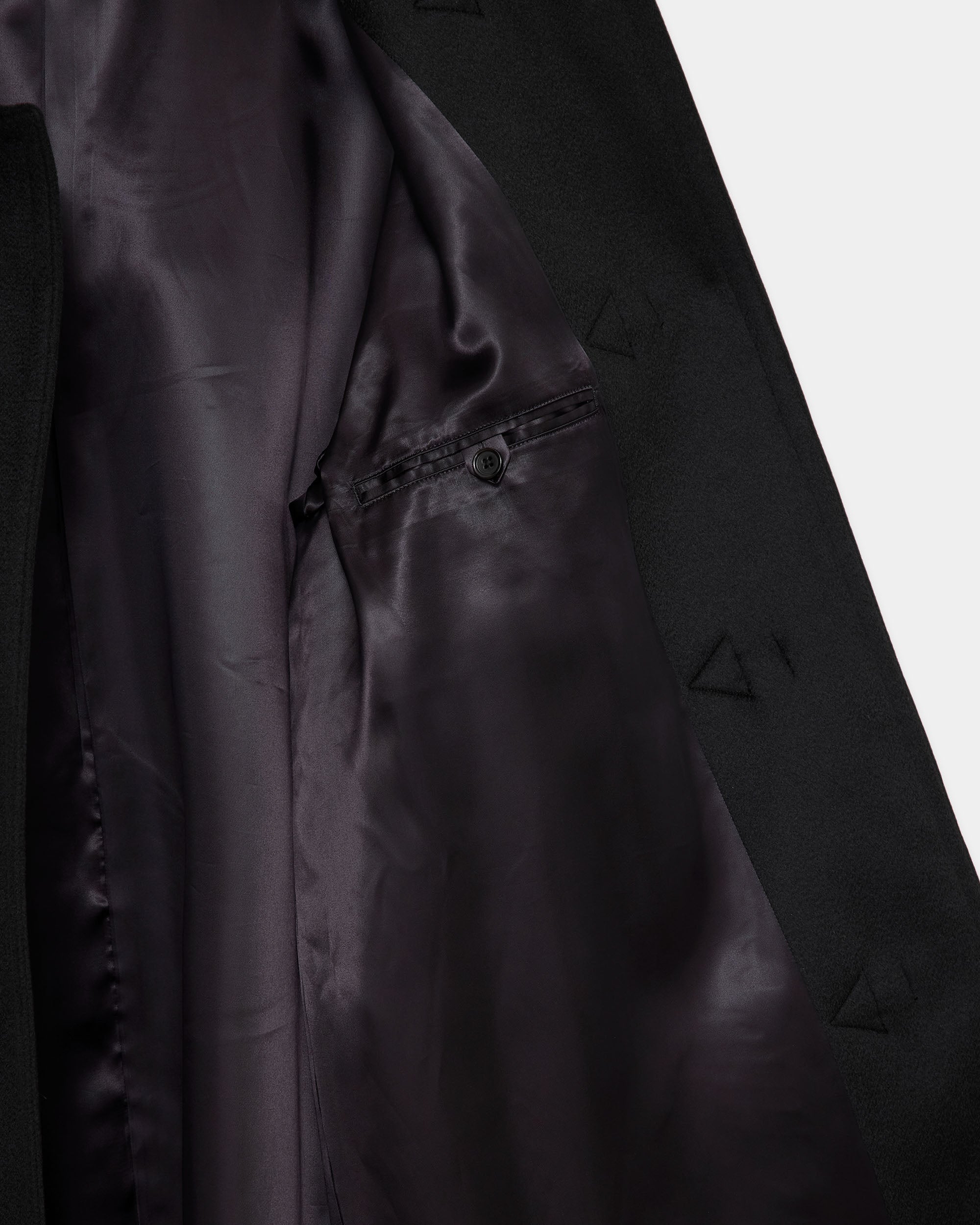 Cashmere Double Faced / Cloth Duffle Coat, Black