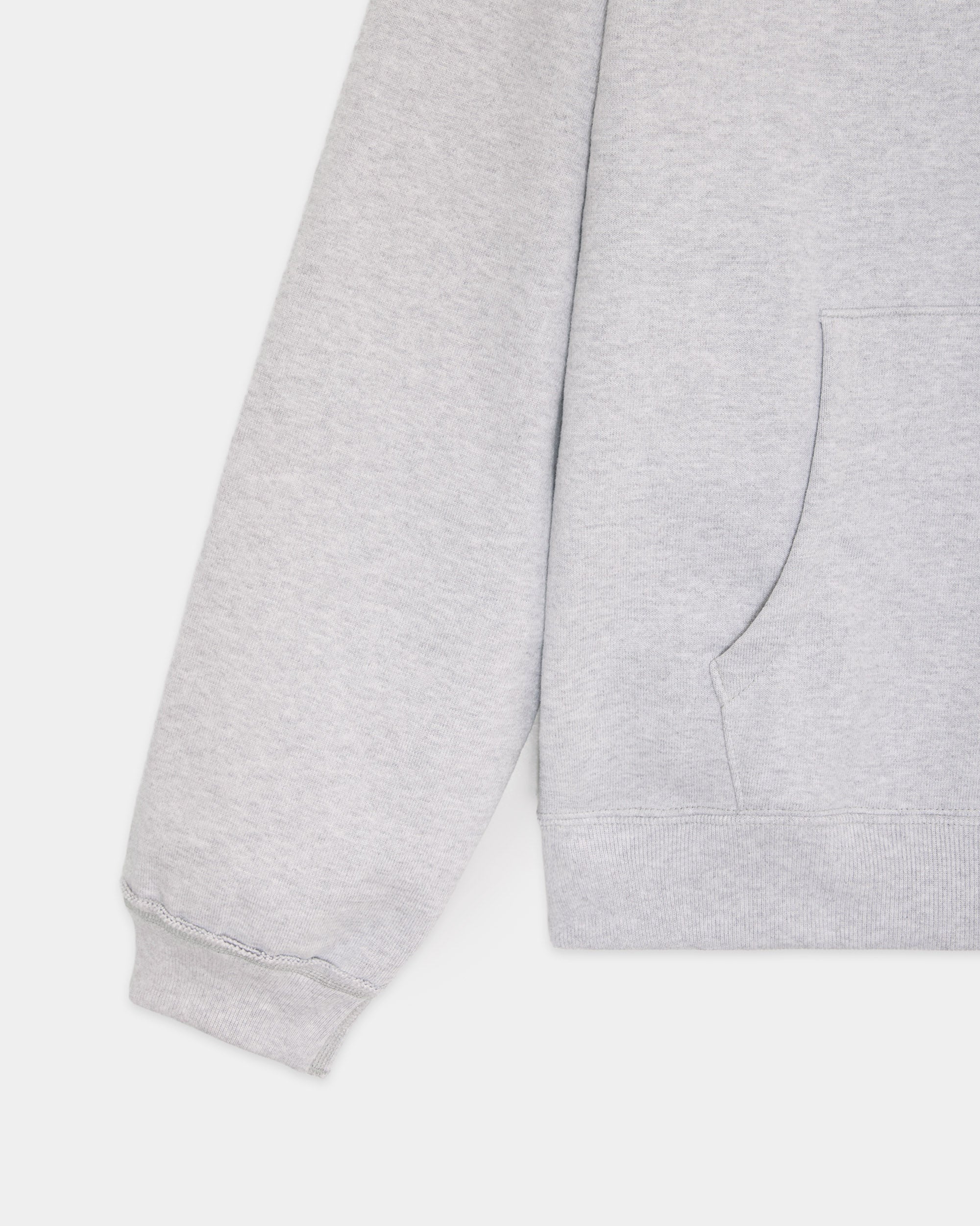 【PARKING Exclusive】Organic Cotton Heavy Fleece / Comfort Sweat Foodie, Ash gray