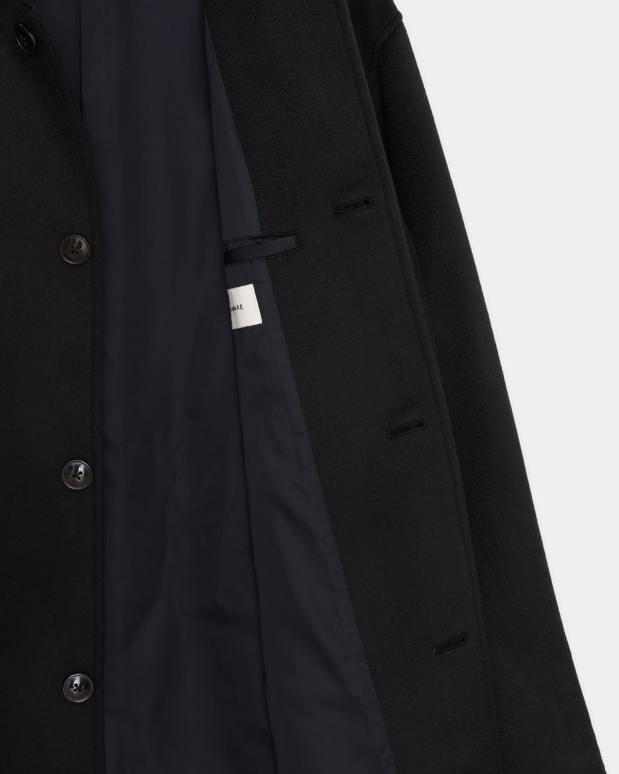 【PARKING Exclusive】Cashmere Double Faced Cloth / Chasseur Jacket, Black